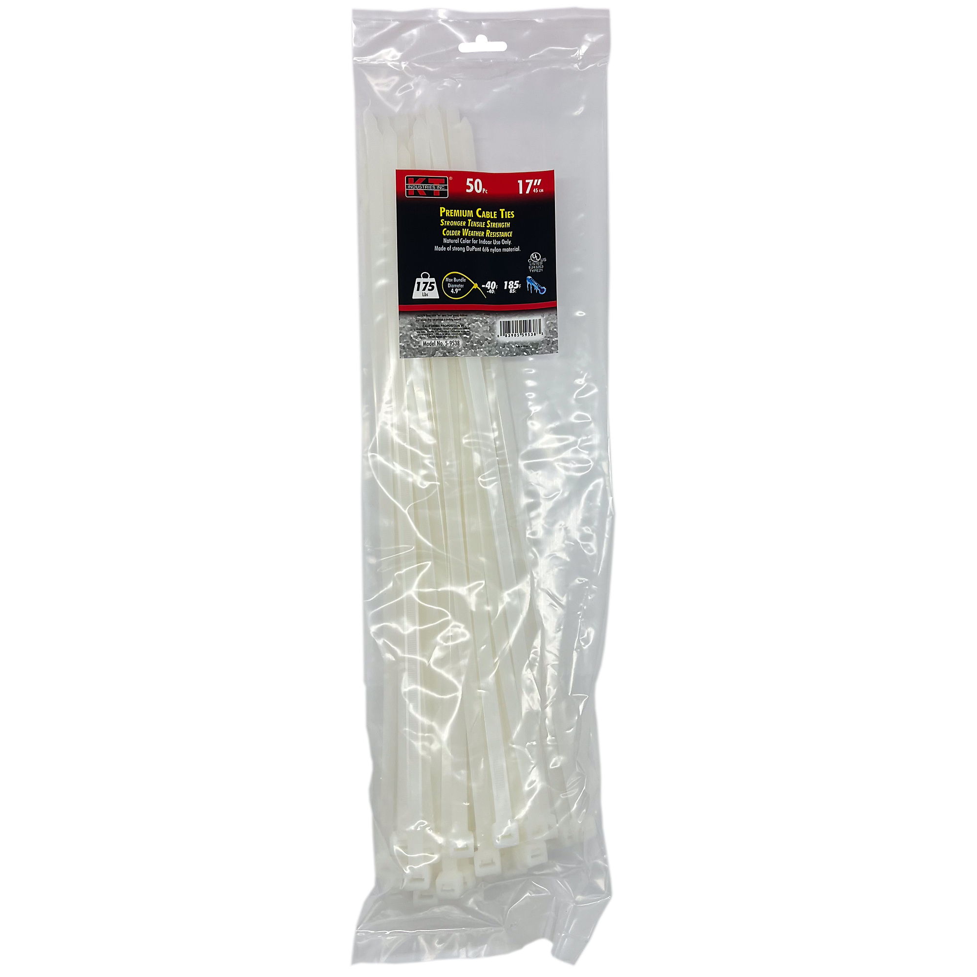 K-T Industries, 17" Extra Heavy Duty, Natural, 50/Pk, Model # 5-9538