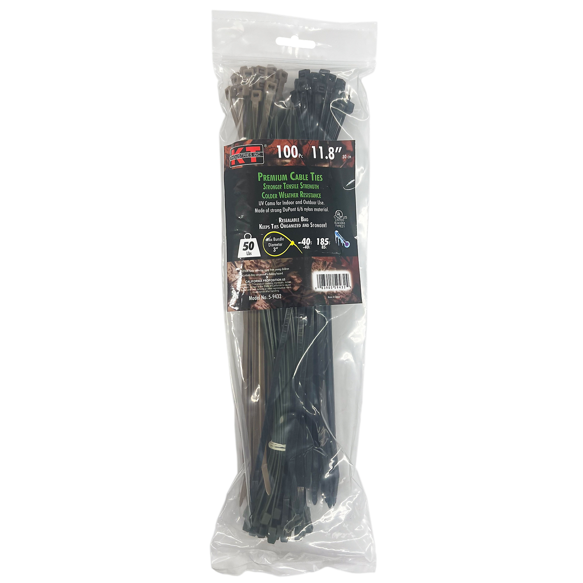 K-T Industries, 11.8" Camo Standard Duty 100 Pk, Model # 5-9432