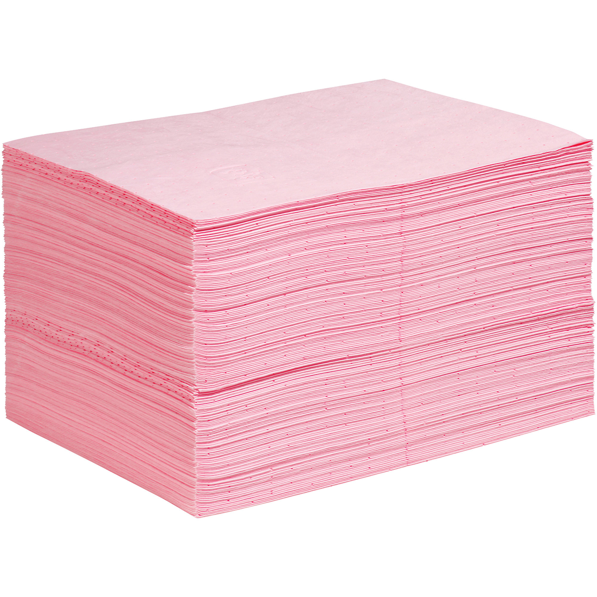 New Pig Haz-Mat Lightweight Absorbent Mad Pads, 200-Pack of 20in. x 15in. Pads, Pink, Model# MAT302