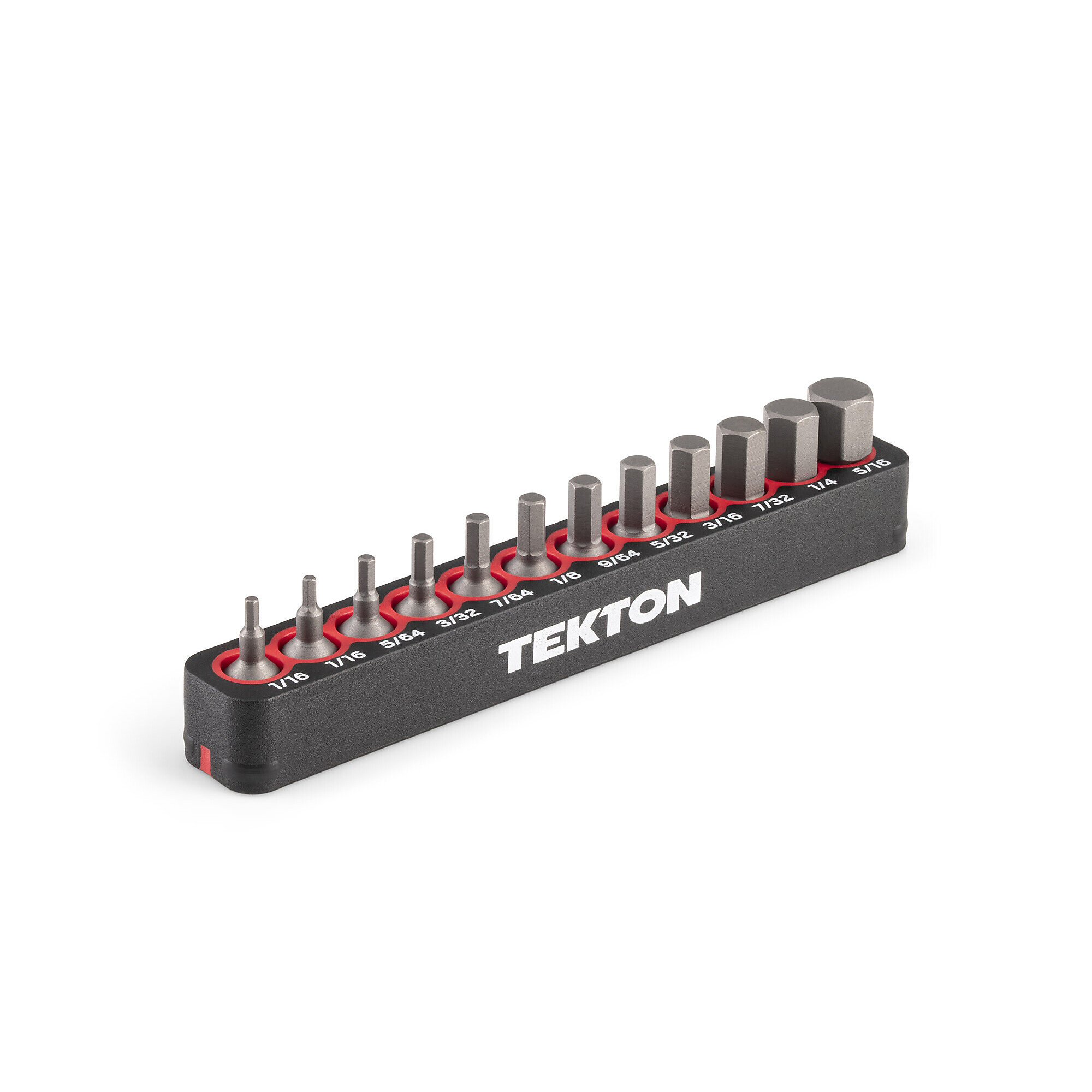 TEKTON Hex Insert Bit Set (0.75 Inch Length) with Rail, 12-Piece (1/16 ...