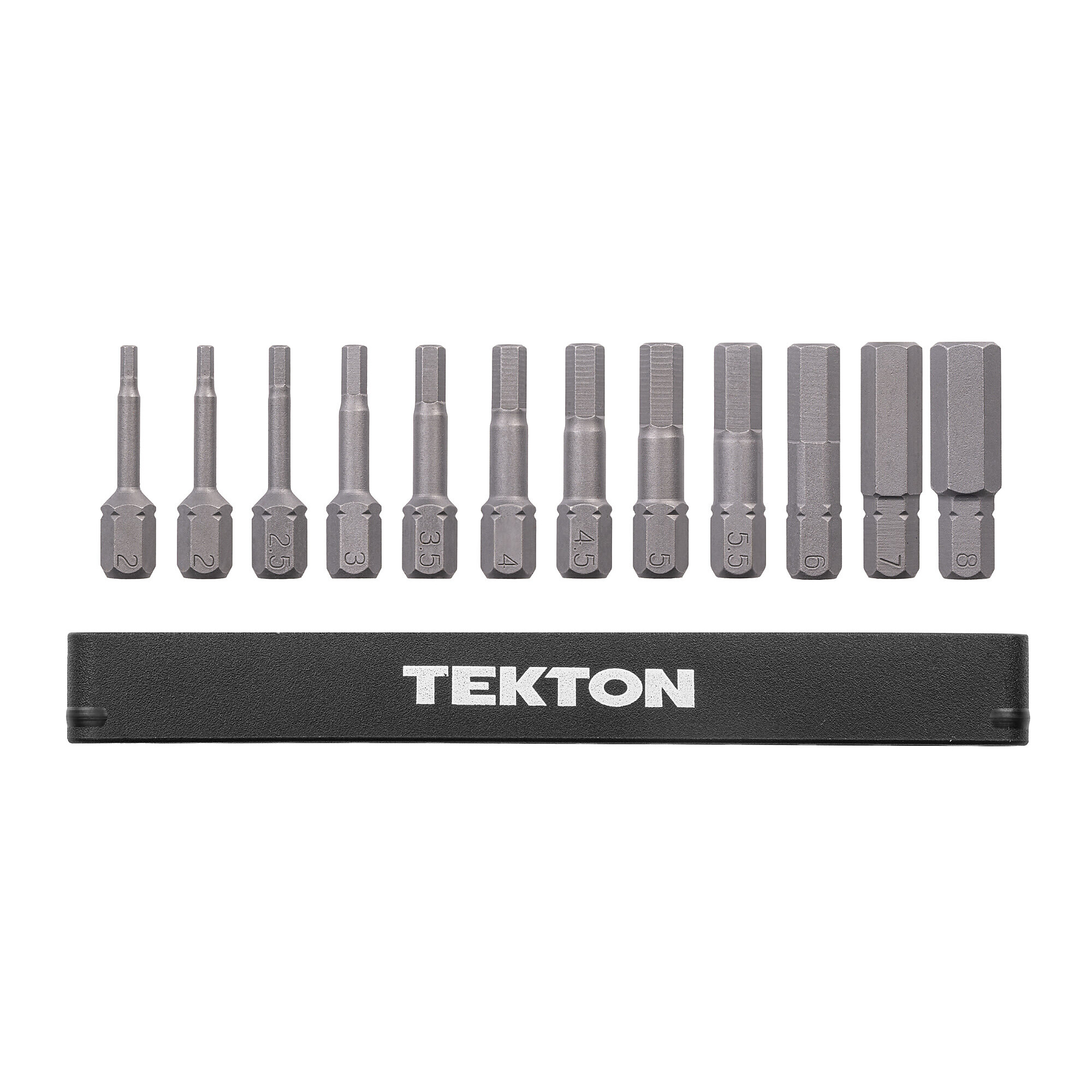 TEKTON Tamper Hex Insert Bit Set (1.18 Inch Length) with Rail, 12-Piece ...