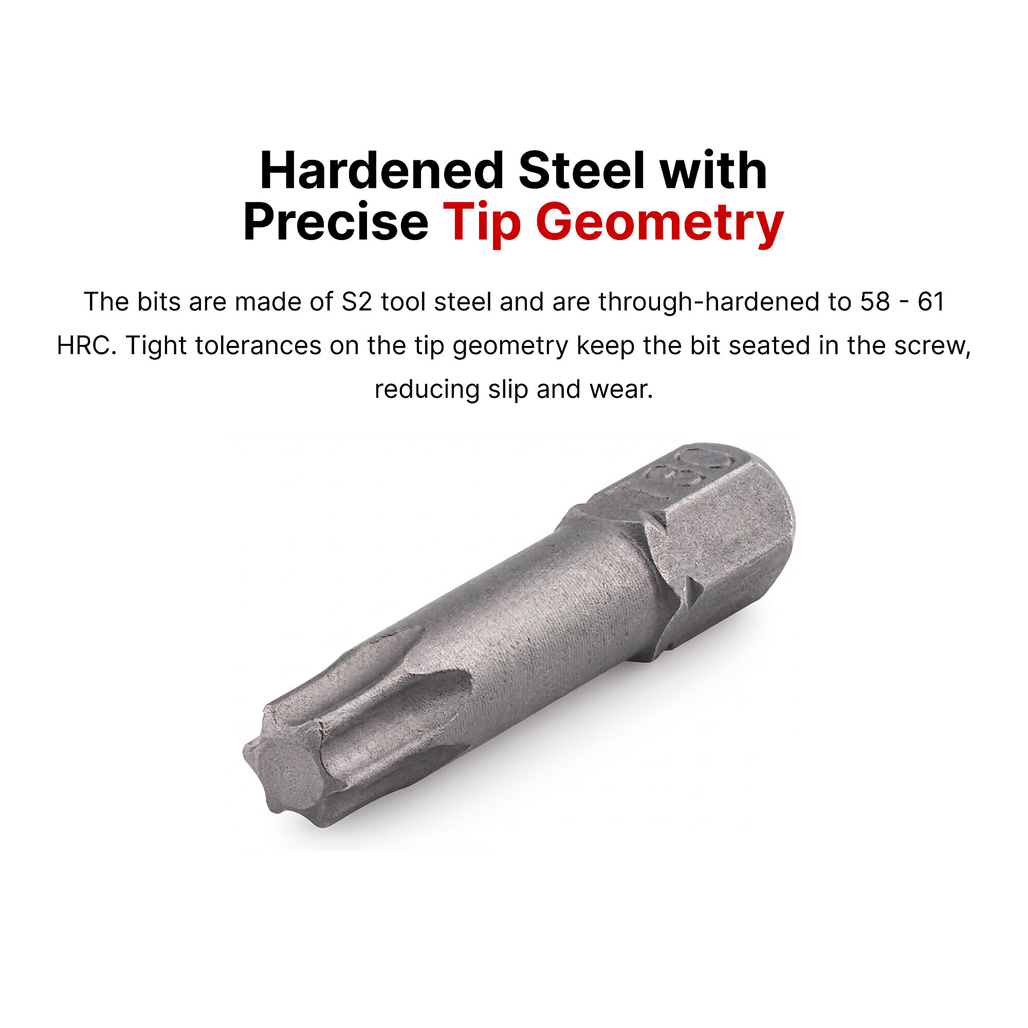 TEKTON Hex Insert Bit Set (1.18 Inch Length) with Rail, 12-Piece (1.5 ...