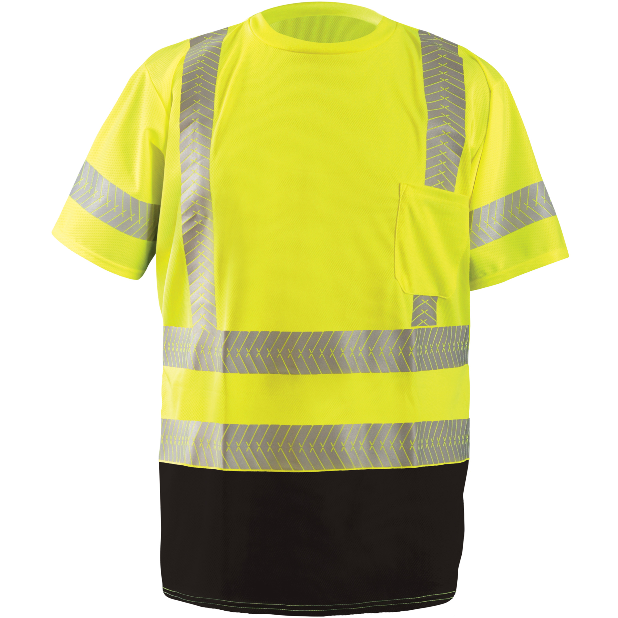 OccuNomix 3X_SS Seg Tape Pkt Blk Btm Class 3 Shirt:Y