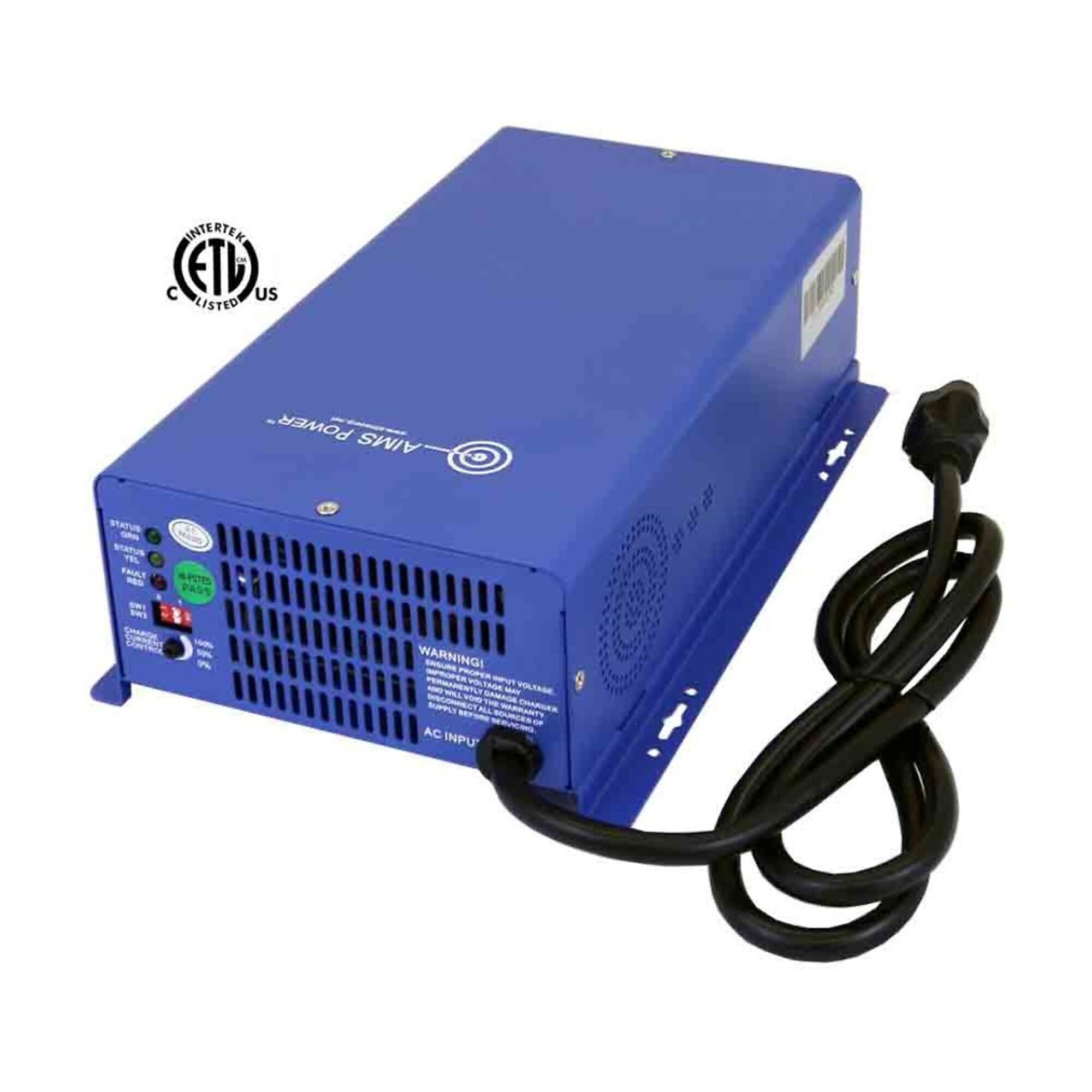 AIMS Power Charger 120V AC, Input Selectable 12V/75A or 24V/32.5A Output, CON120AC1224DC