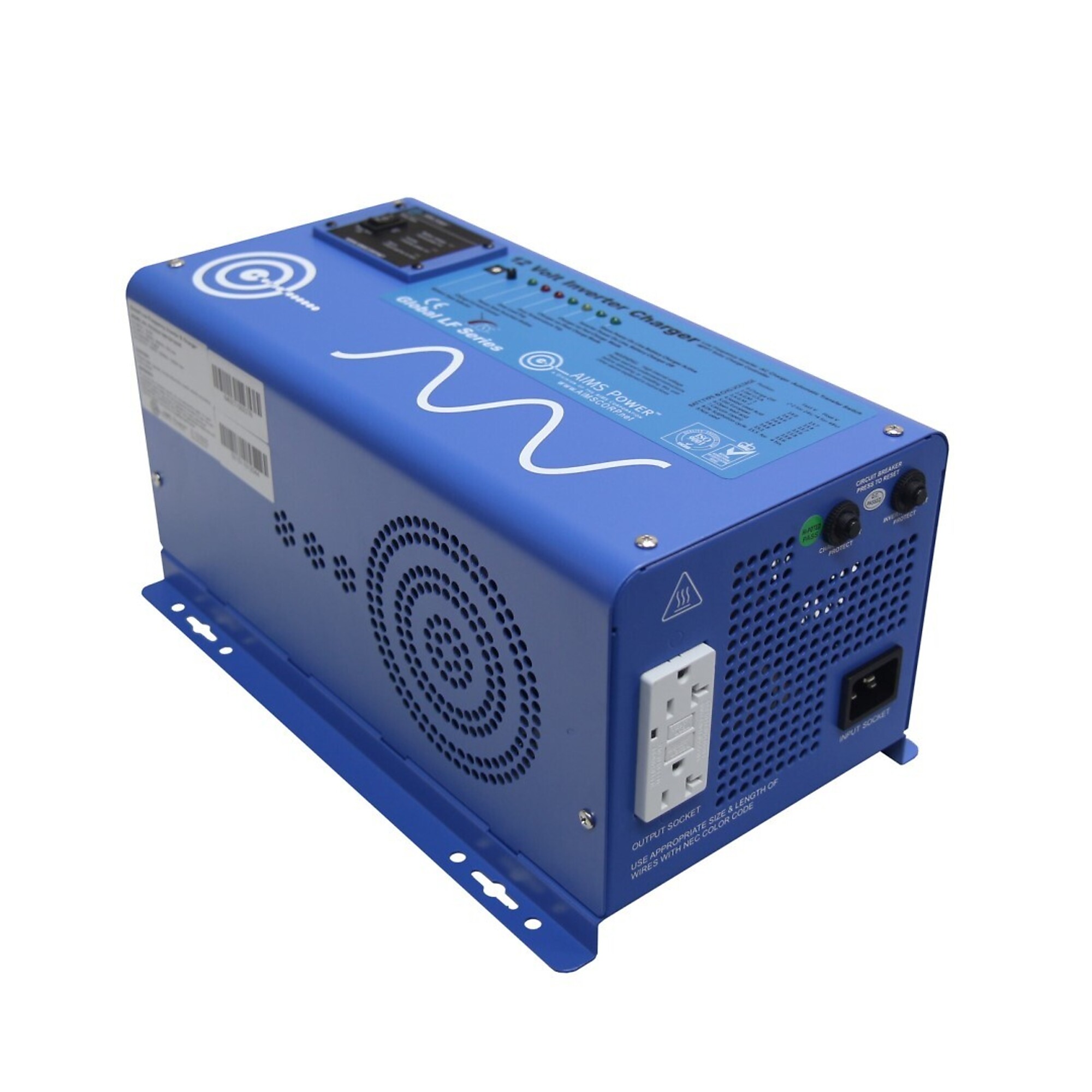 AIMS Power 1500 Watt Pure Sine Inverter Charger, PICOGLF15W12V120VR