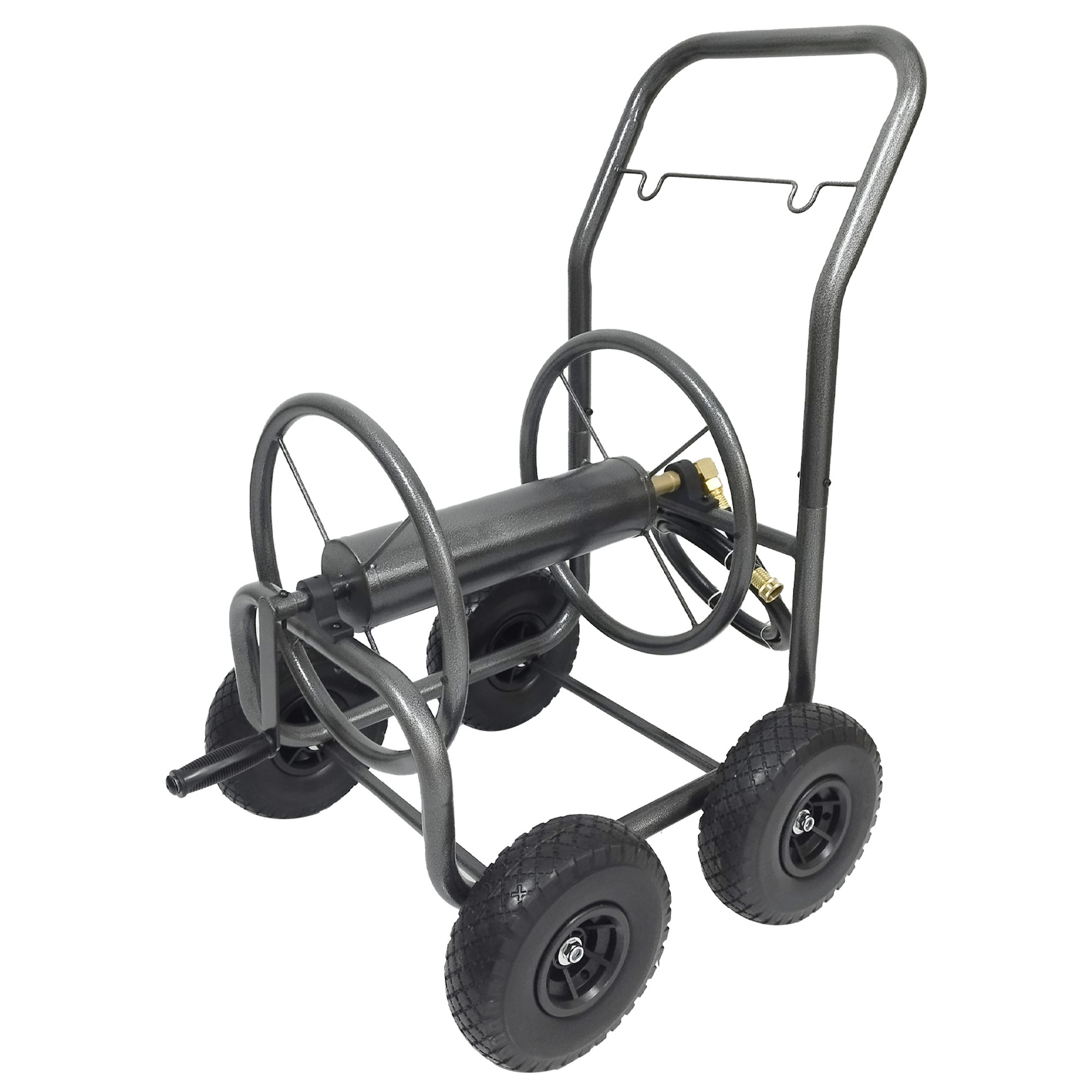 EISEN Hose Reel Cart, 300ft Hose Capacity, Heavy Duty Steel, Rolling ...