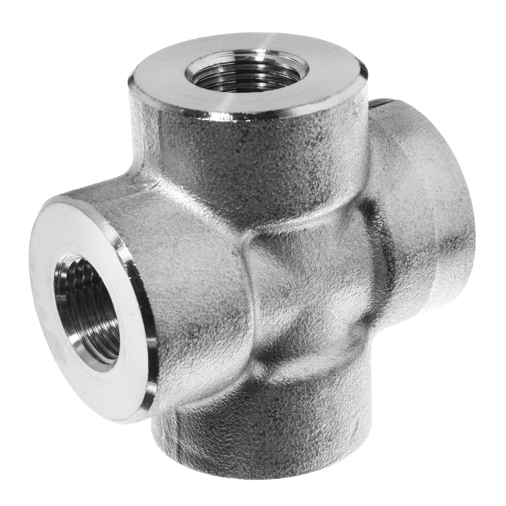 Pipe Fitting - 304 Stainless Steel - Class 3,000 - Cross - 1/4\