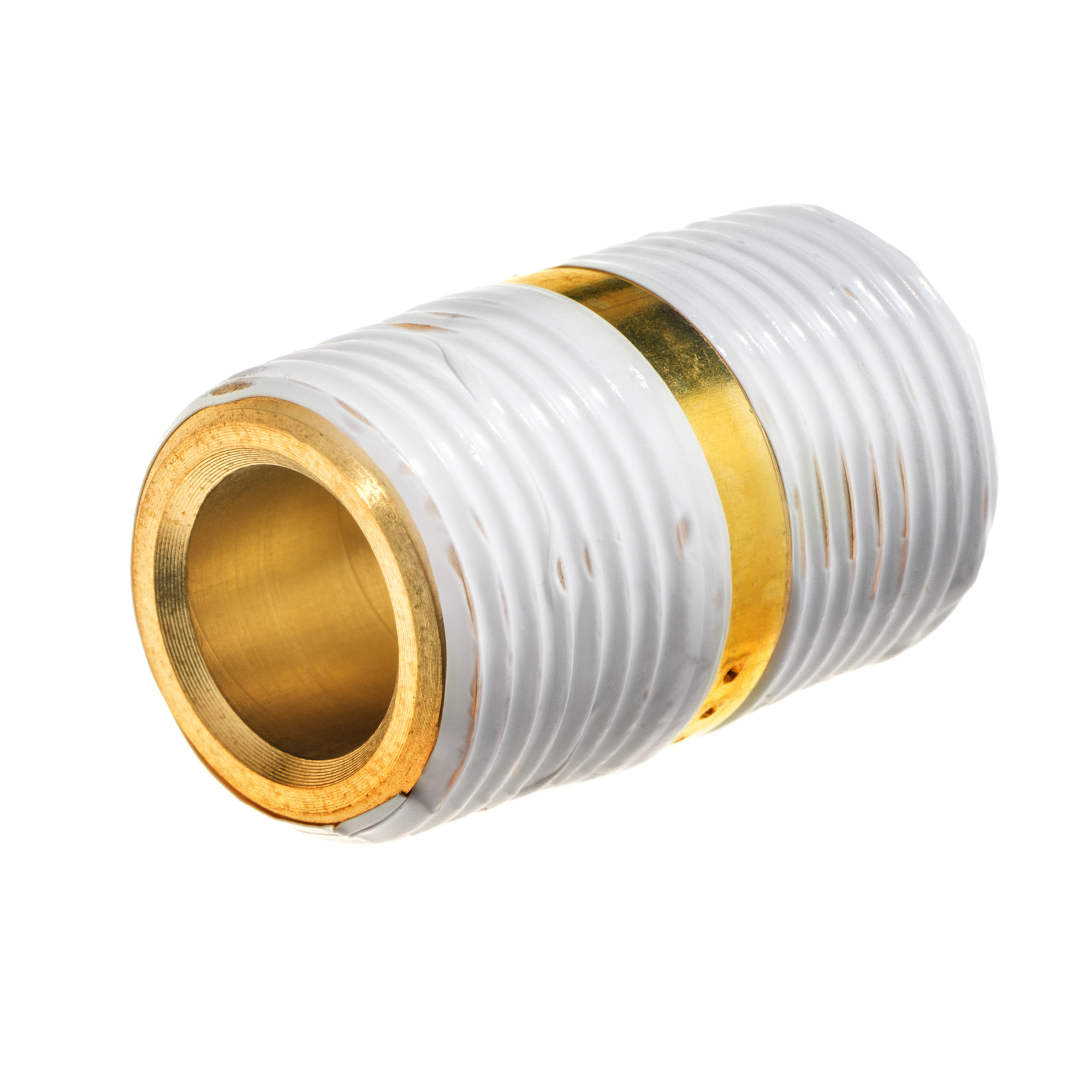 Pipe Fitting w/ Thread Sealant - Brass - Instrumentation - Close Nipple ...