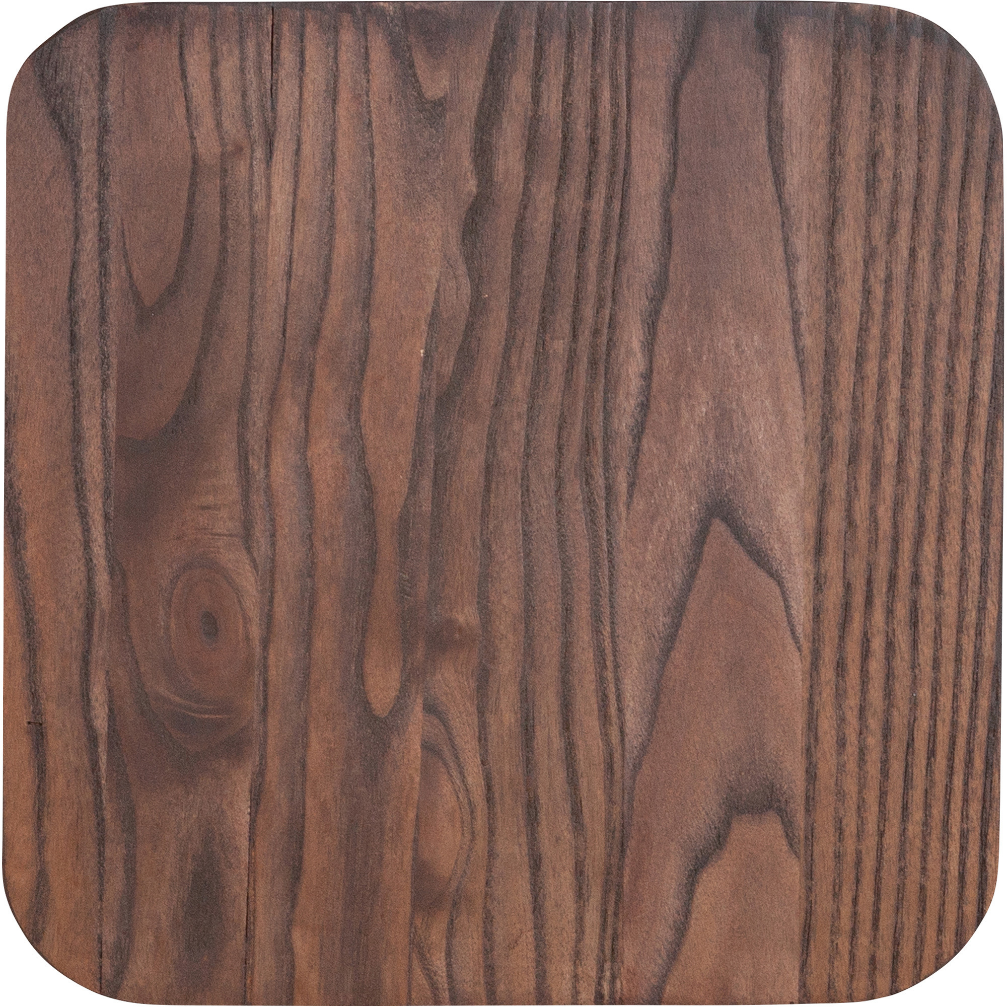 Flash Furniture Wood Seat for Metal Bar or Counter Stool, Rustic Walnut Finish, 12in.W x 12in.D x  3/4in.H, Model# CH31320M1D