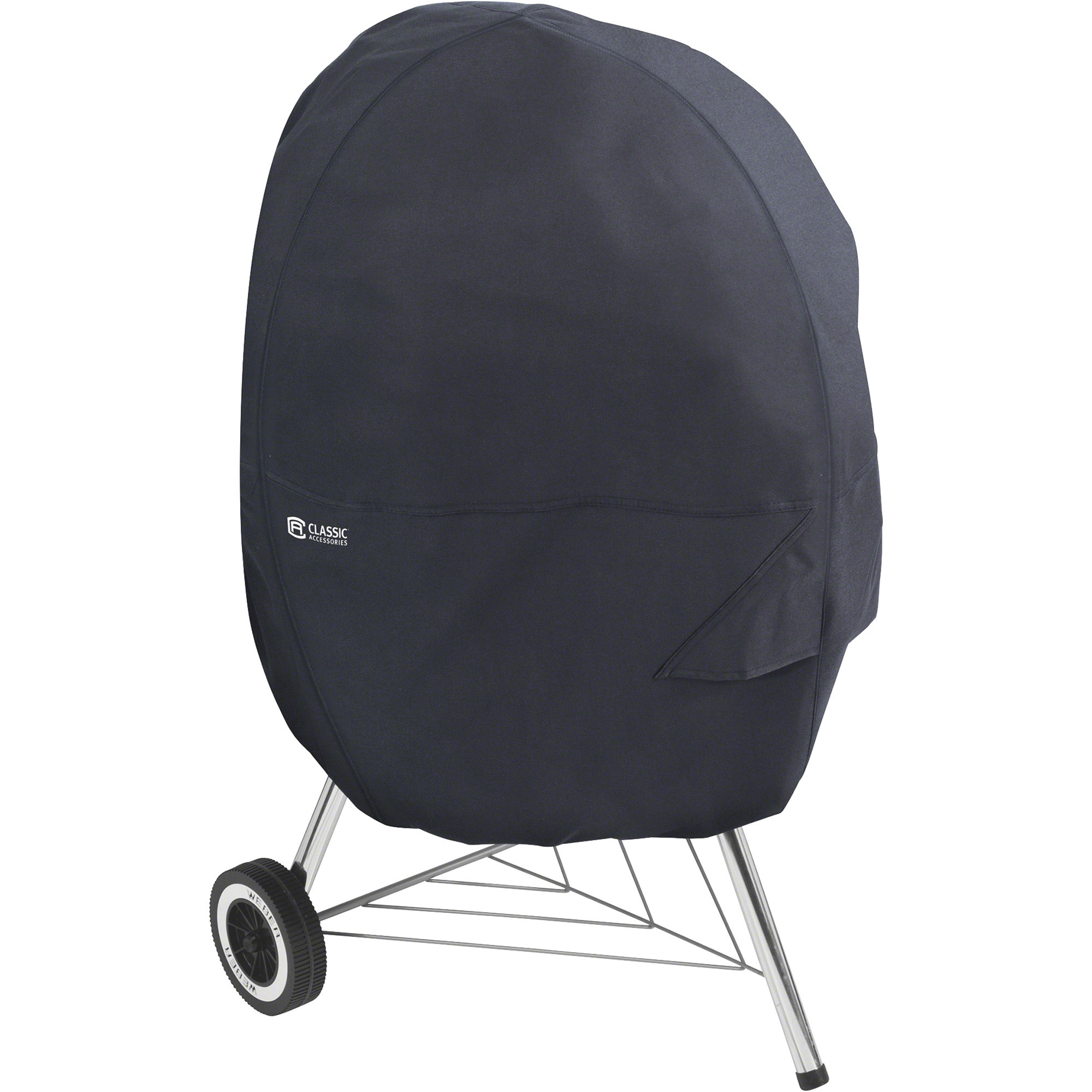 Classic Accessories Kettle BBQ Grill Cover, Black, Fits 26 1/2in. Dia. x 38in.H Kettle BBQ, Model# 55-315-010401-00