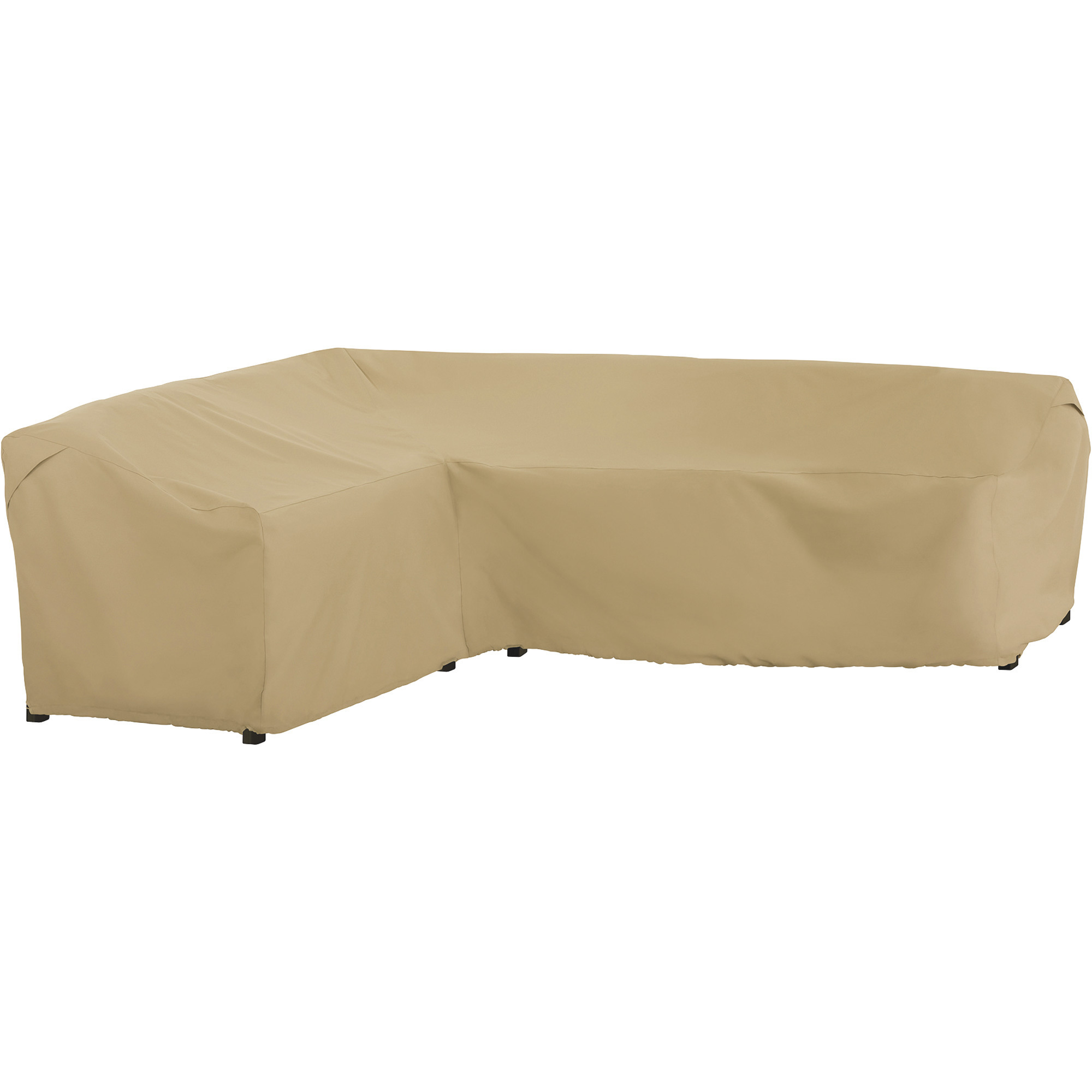 Classic Accessories Terrazzo Patio L-Shape Sectional Lounge Cover Set, Left Facing, Sand, Model# 56-050-012001-EC