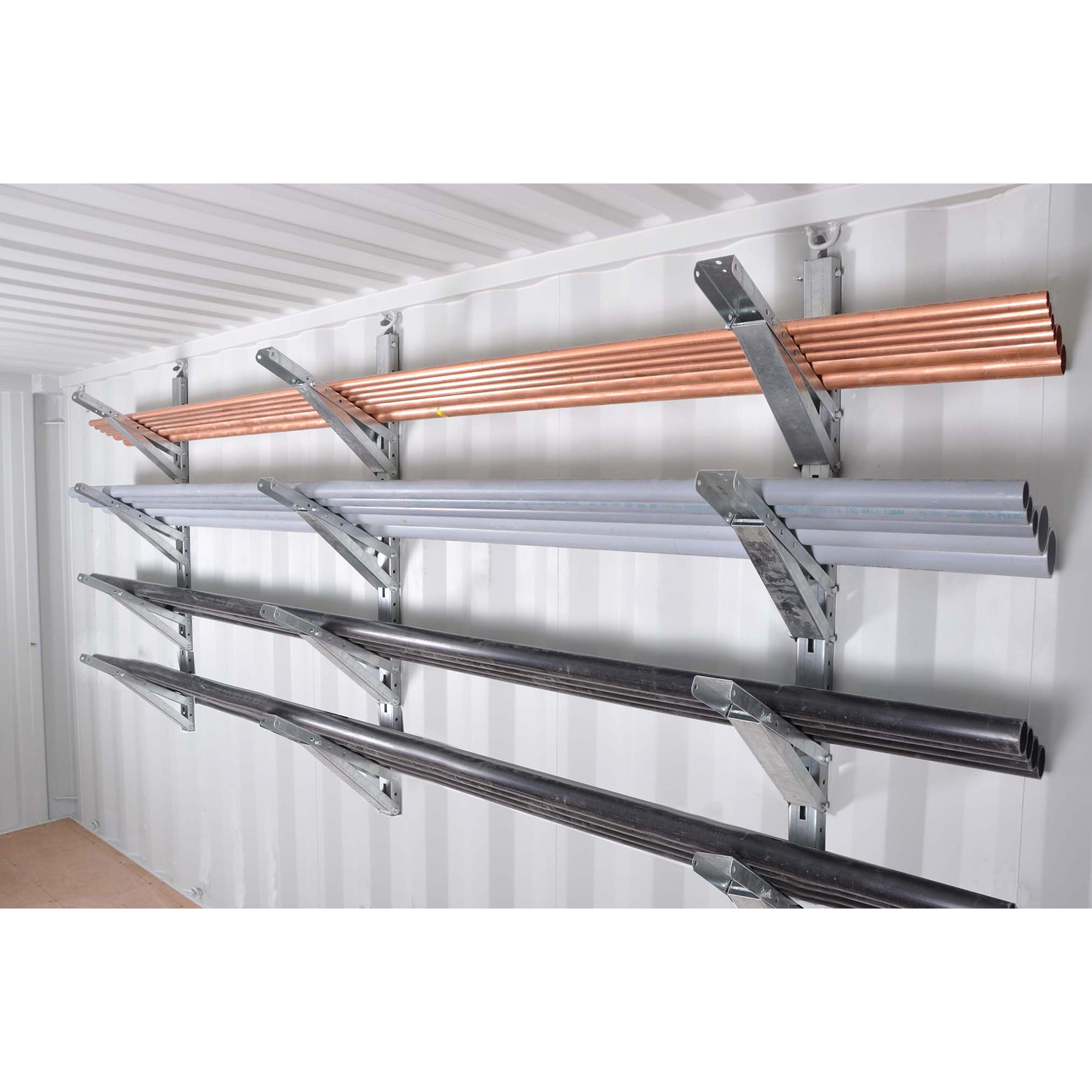 Western Steel & Tube Container Shelving Kit — 4 Level, Model 1411