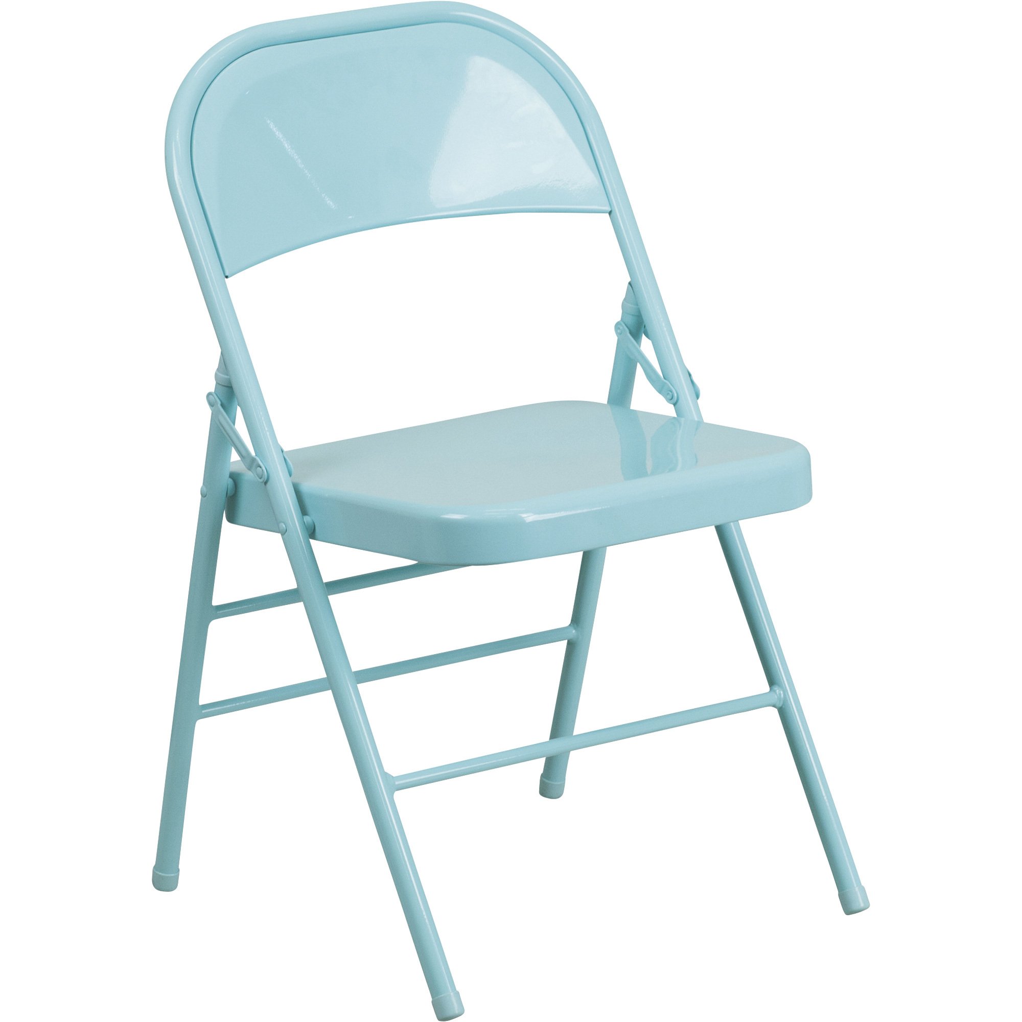 Flash Furniture Metal Folding Chair — Tantalizing Teal, 300-Lb
