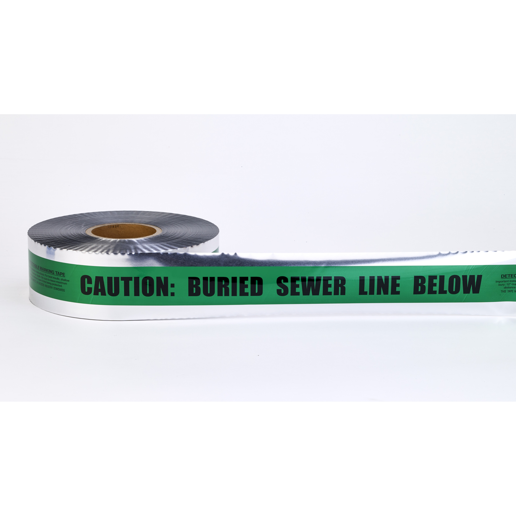 Mutual Industries 17774-38-3000 3" X 1000' Detect Sewer Line Grn
