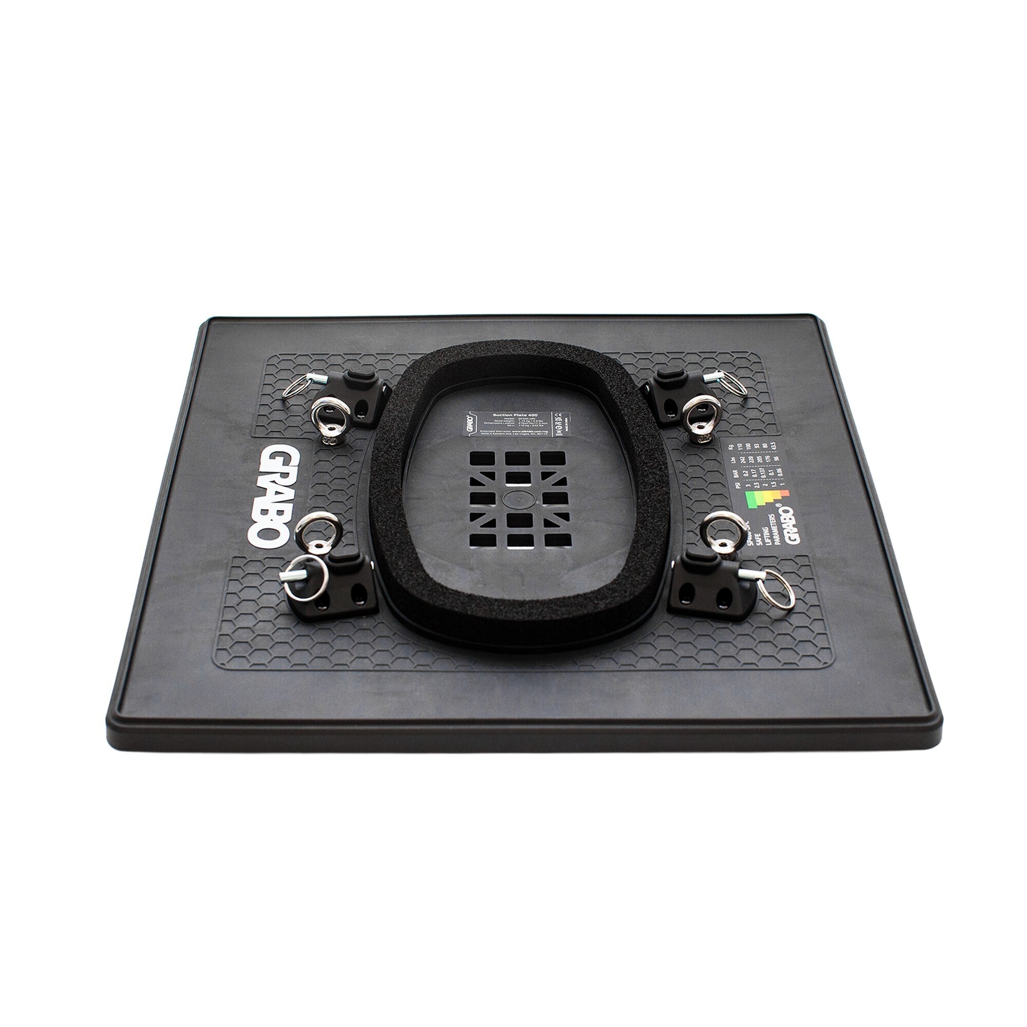 GRABO HighFlow Suction Plate 400, 16 x 16 Inch, 242 Pound Capacity, Plate Only, SP400