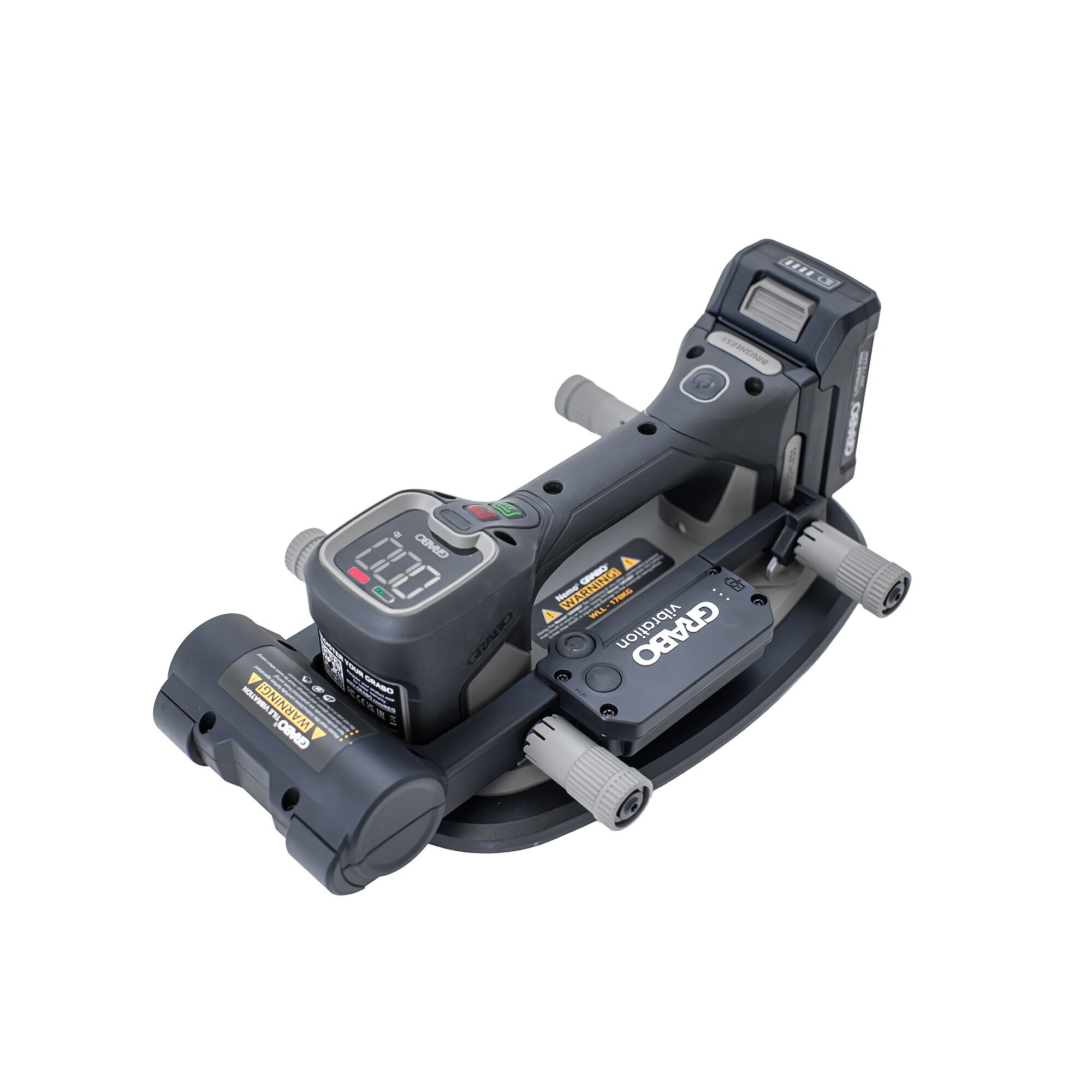 GRABO Tile Vibration Attachment for Thinset Setting, Two Power Vibration Settings, GTV-V1