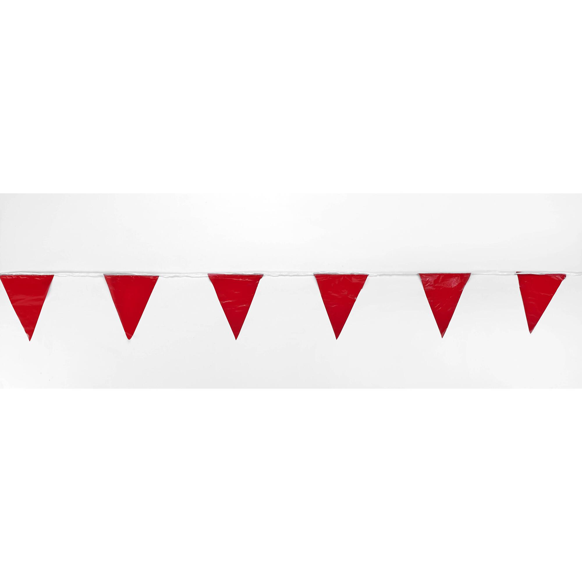 Mutual Industries 15991-79-0 100’ Red Pennant Flags Super 10/Box