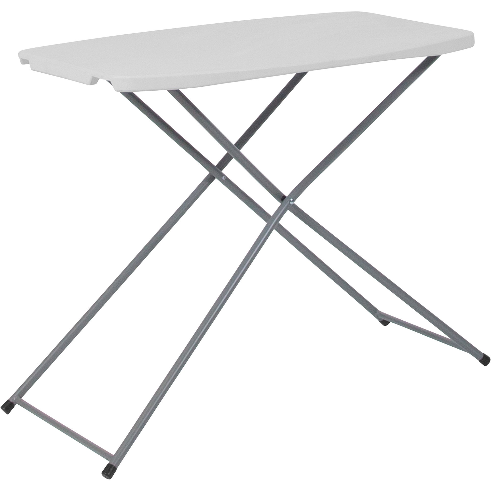 Flash Furniture Rectangular Plastic Folding Table with Adjustable