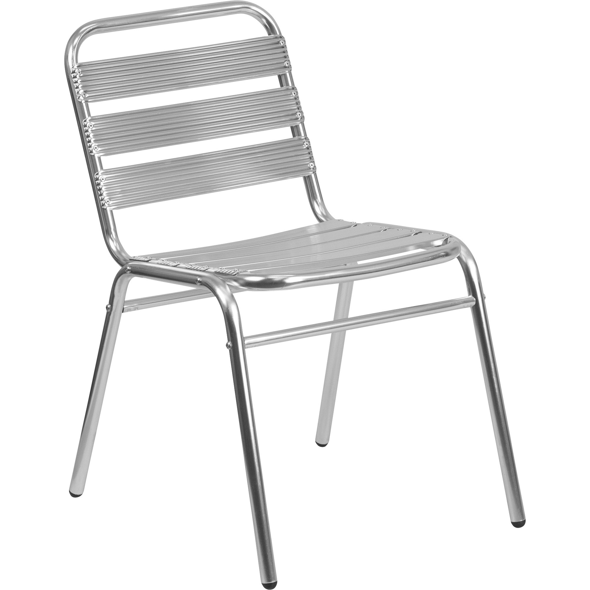 Flash Furniture Aluminum Slat Back Chair, 352-Lb. Capacity, Model# TLH015