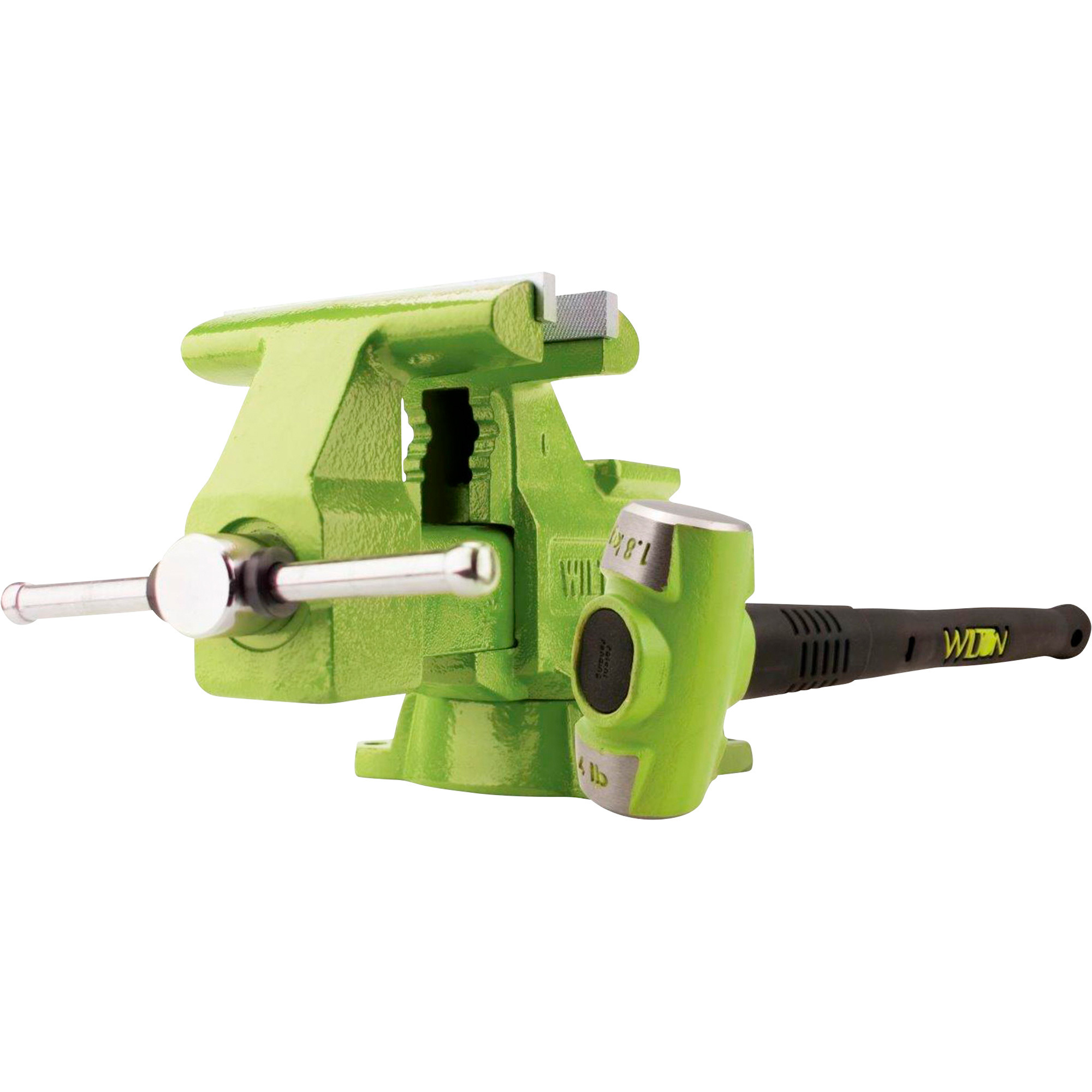 Wilton B.A.S.H. Utility Vise and Hammer Combo, 6.5in. 180° Swivel Vise, 4-Lb. Hammer, Model# 11128BH