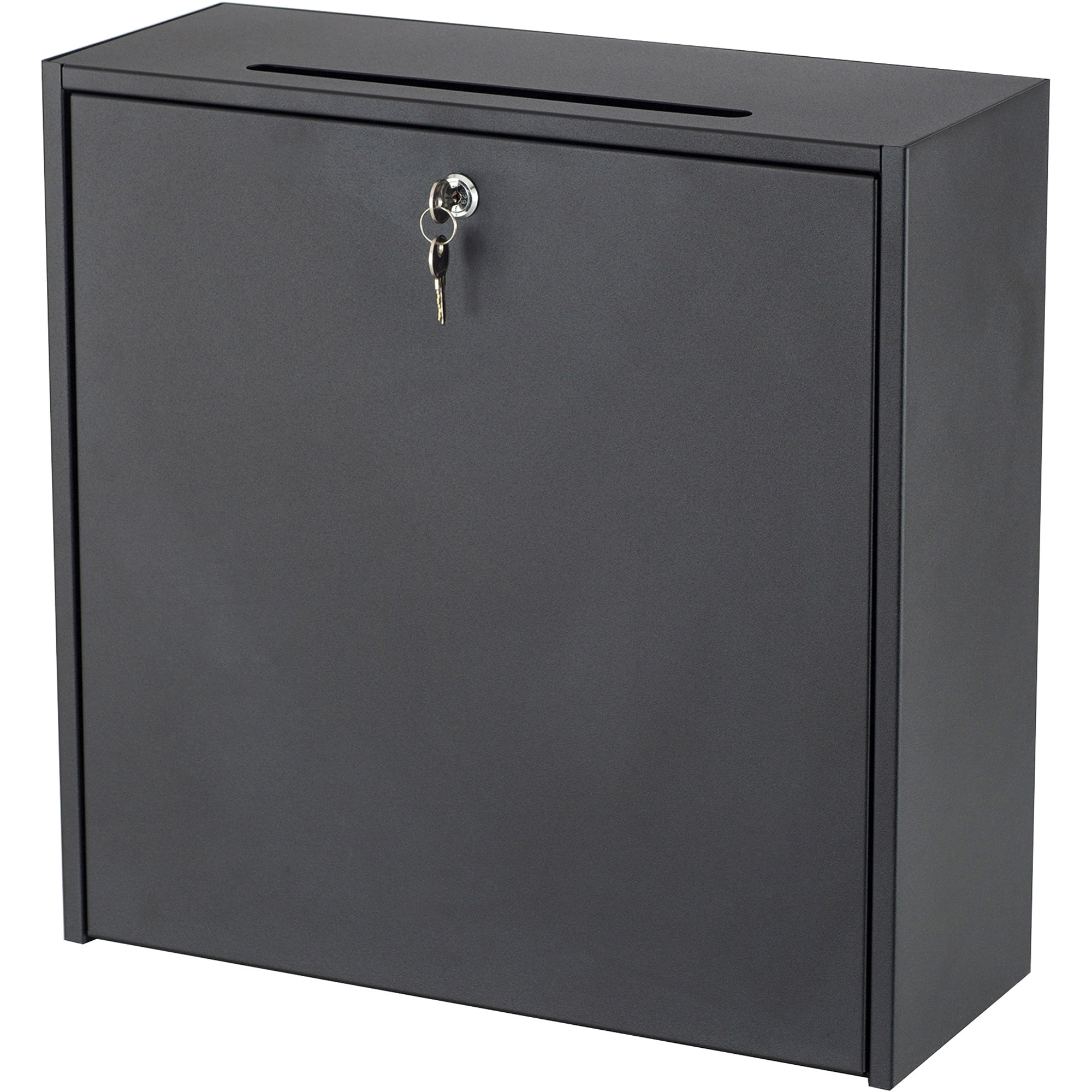 Safco Wall-Mount Locking Interoffice Mailbox, Black, 7 3/16in.L x 18in.W x 18in.H