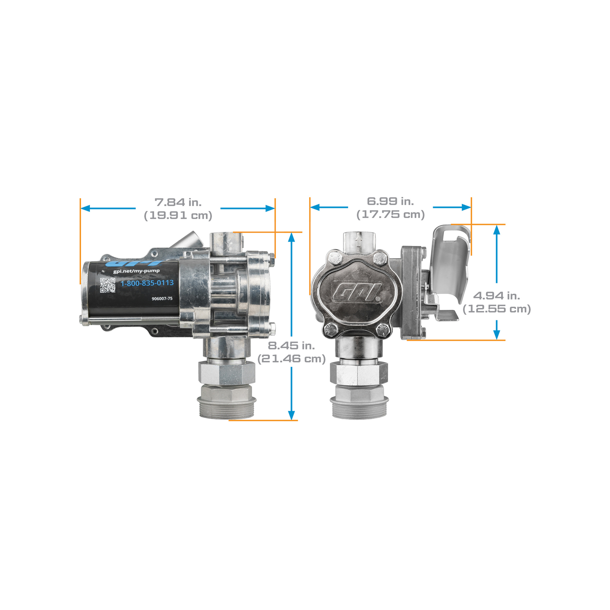 Gpi Ez 8 12v Fuel Transfer Pump With Spin Collar 8 Gpm Ethanol Capable Manual Nozzle Hose 5841