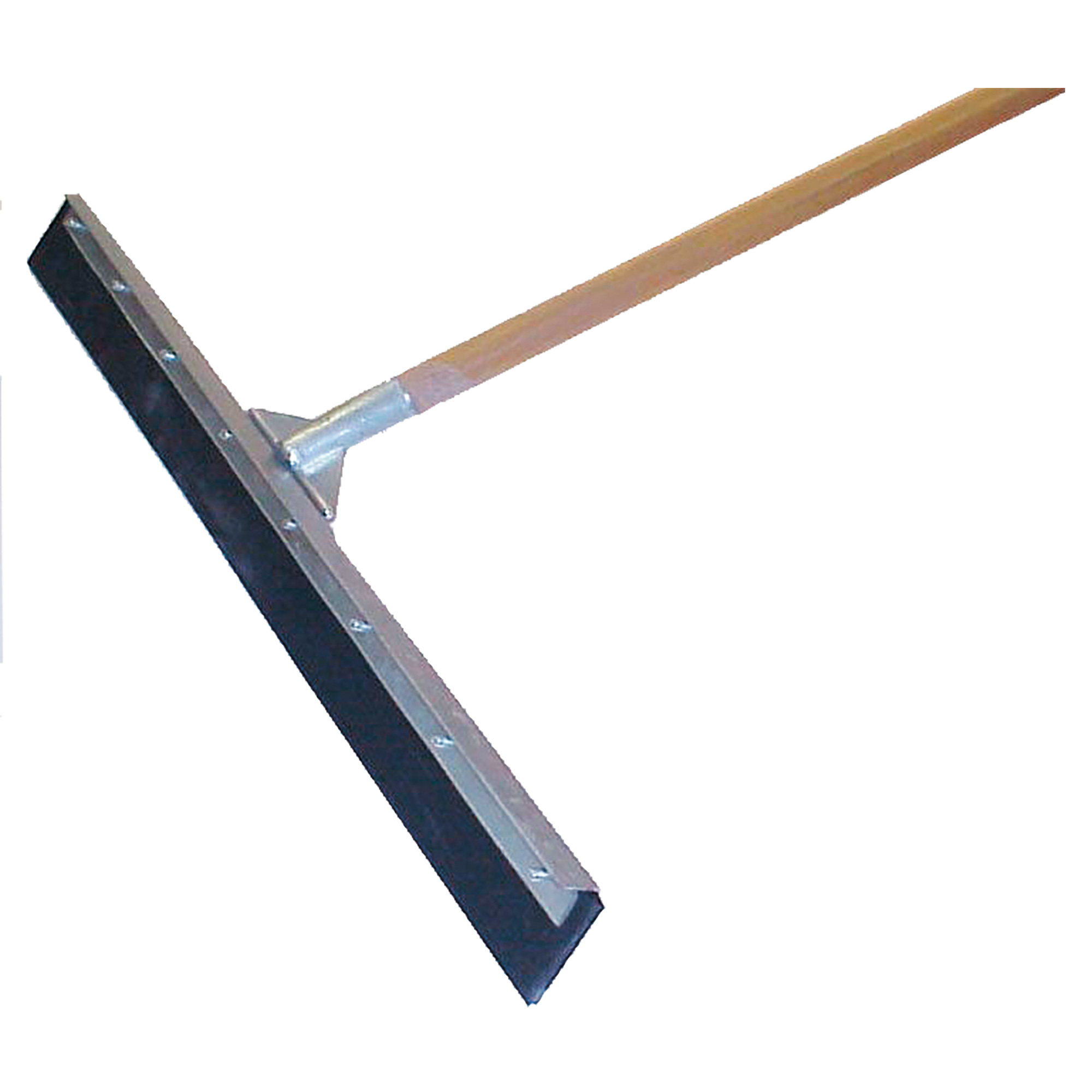 Marshalltown Straight Blade Floor Squeegee - 24in., Aluminum and Steel, 60in. Wood Handle, Reversible Neoprene Blade, Model# RED700244