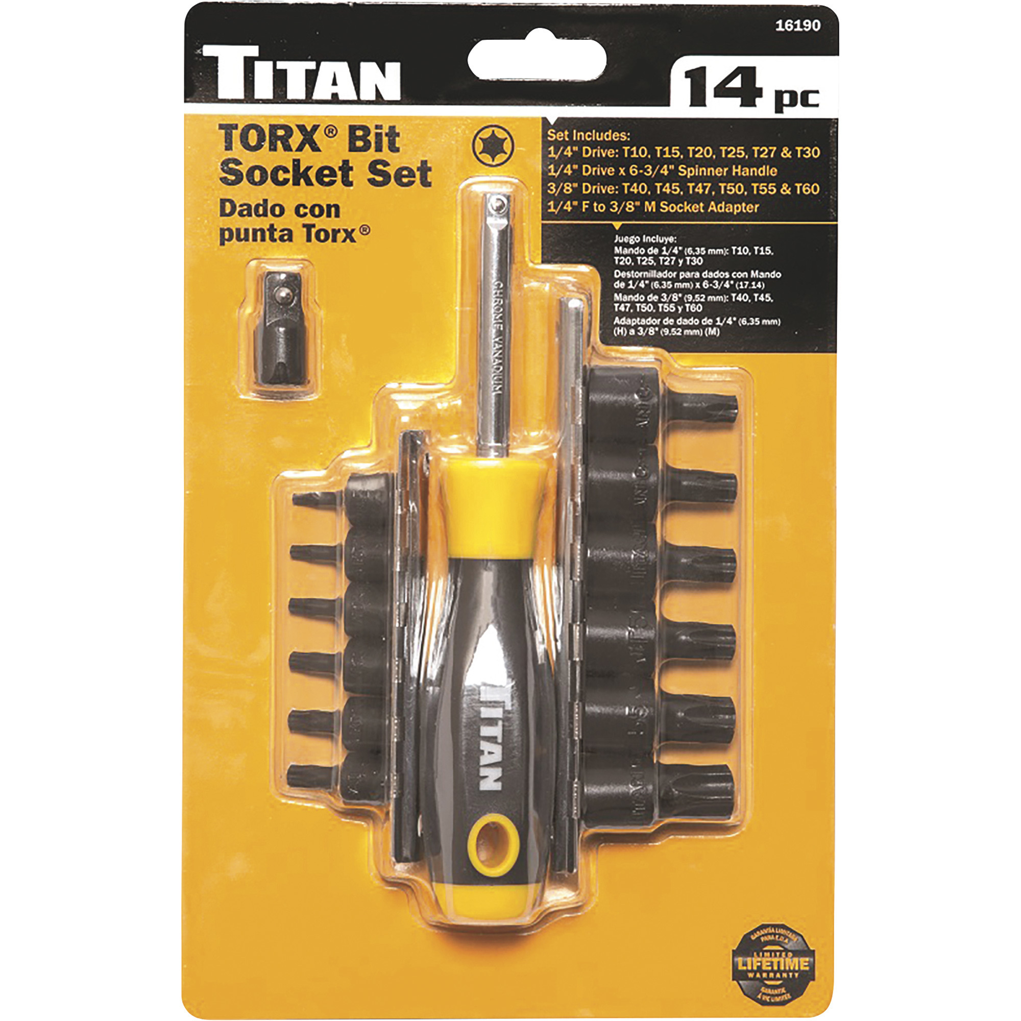 Titan 85532 TIT85532 13 Pc. Torx Bit Socket Set