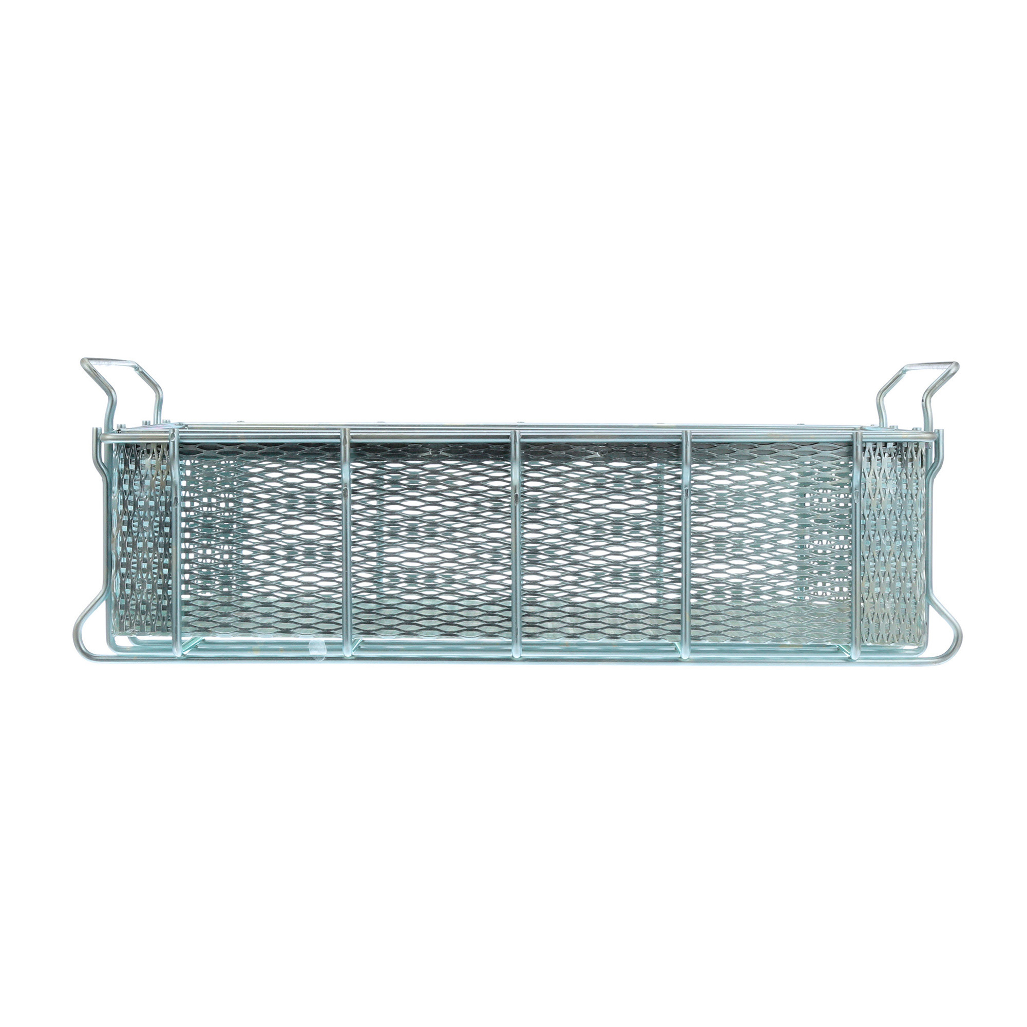Marlin Stainless Steel Material Handling Basket with Handles, Natural Finish, 21in.L x  13.25in.W x 6in.H