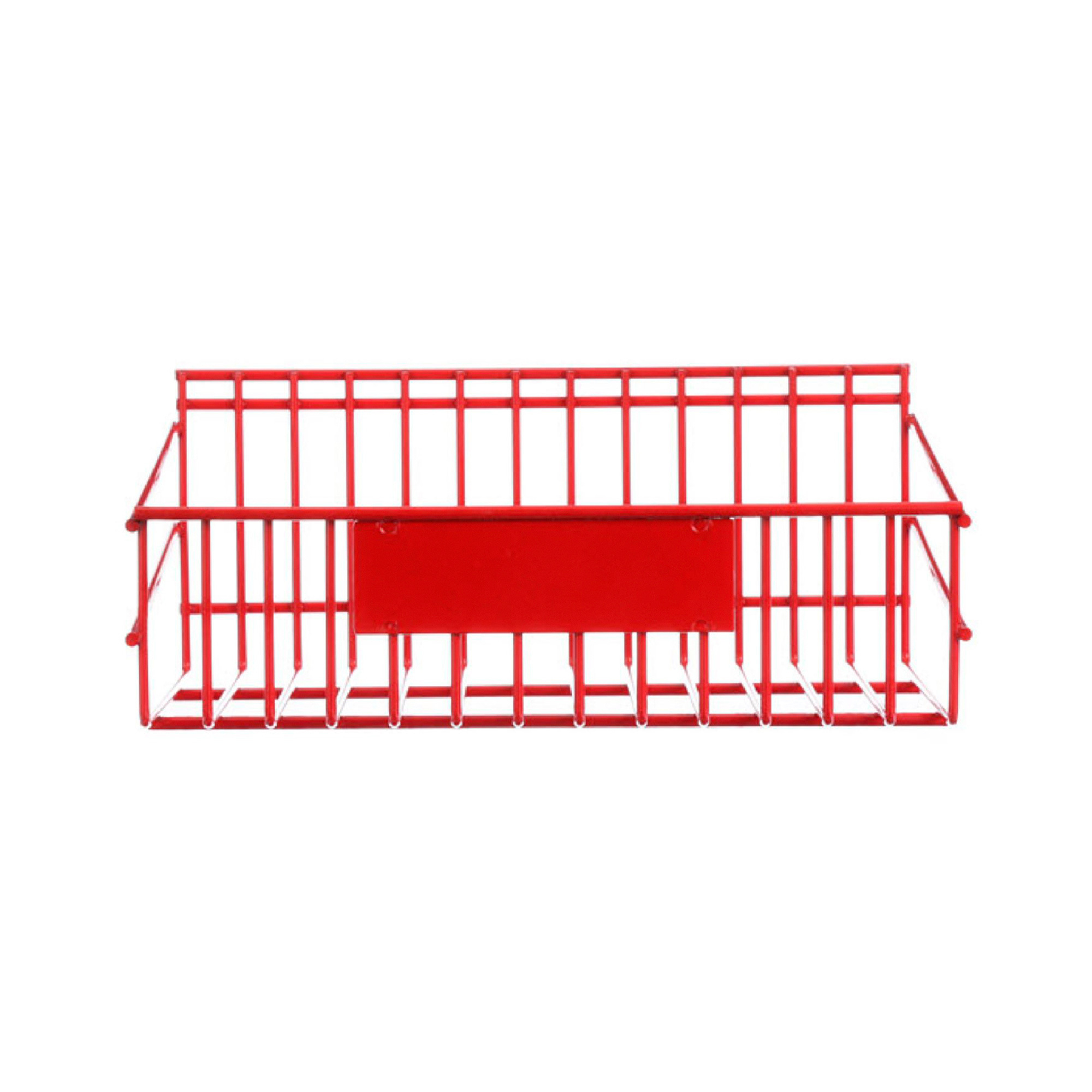 Marlin Steel  6-Quart Capacity Wall Rack - Red, 11.13in.L x 7.75in.W x 4.56in.H, Model# 00-01431010-05