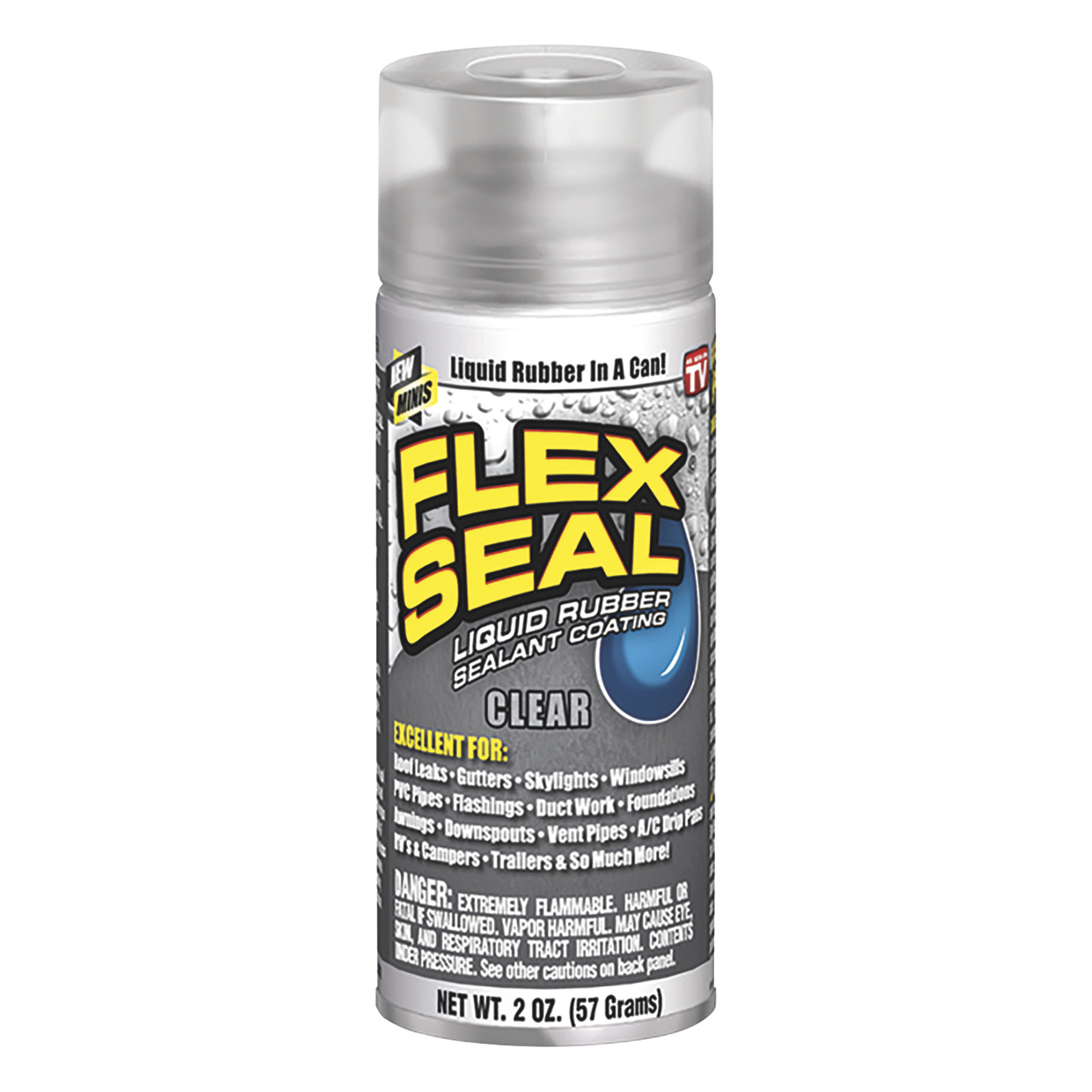 Flex Seal Liquid Rubber Sealant, Clear Mini, 2-Oz. Can, Model ...