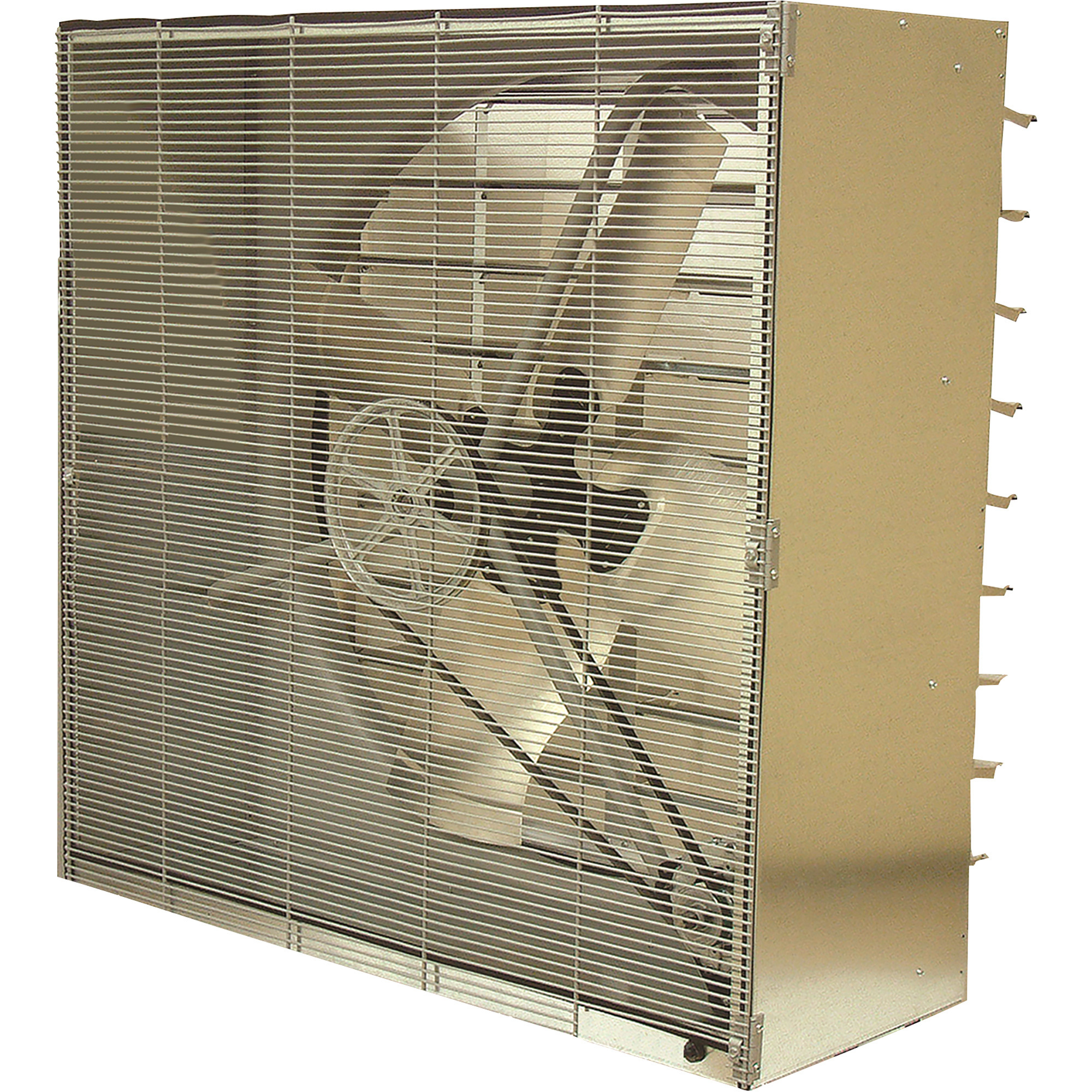 TPI Cabinet Exhaust Fan with Shutter - 24in. Diameter, 3000 CFM, Belt Drive, Galvanized Steel, Model# CBT24B