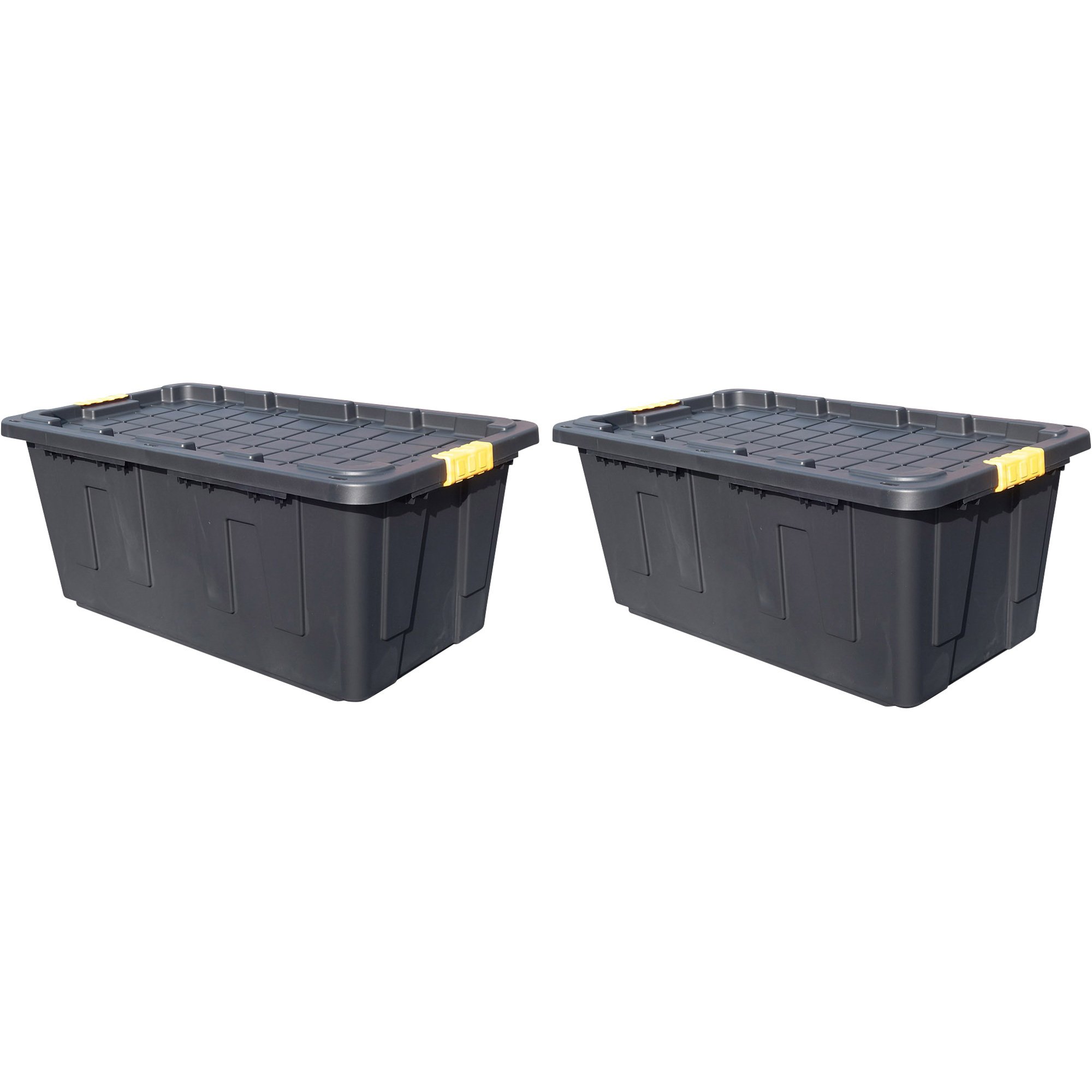 Tough Box Latching Storage Tote — 2-Pack, 40-Gallon