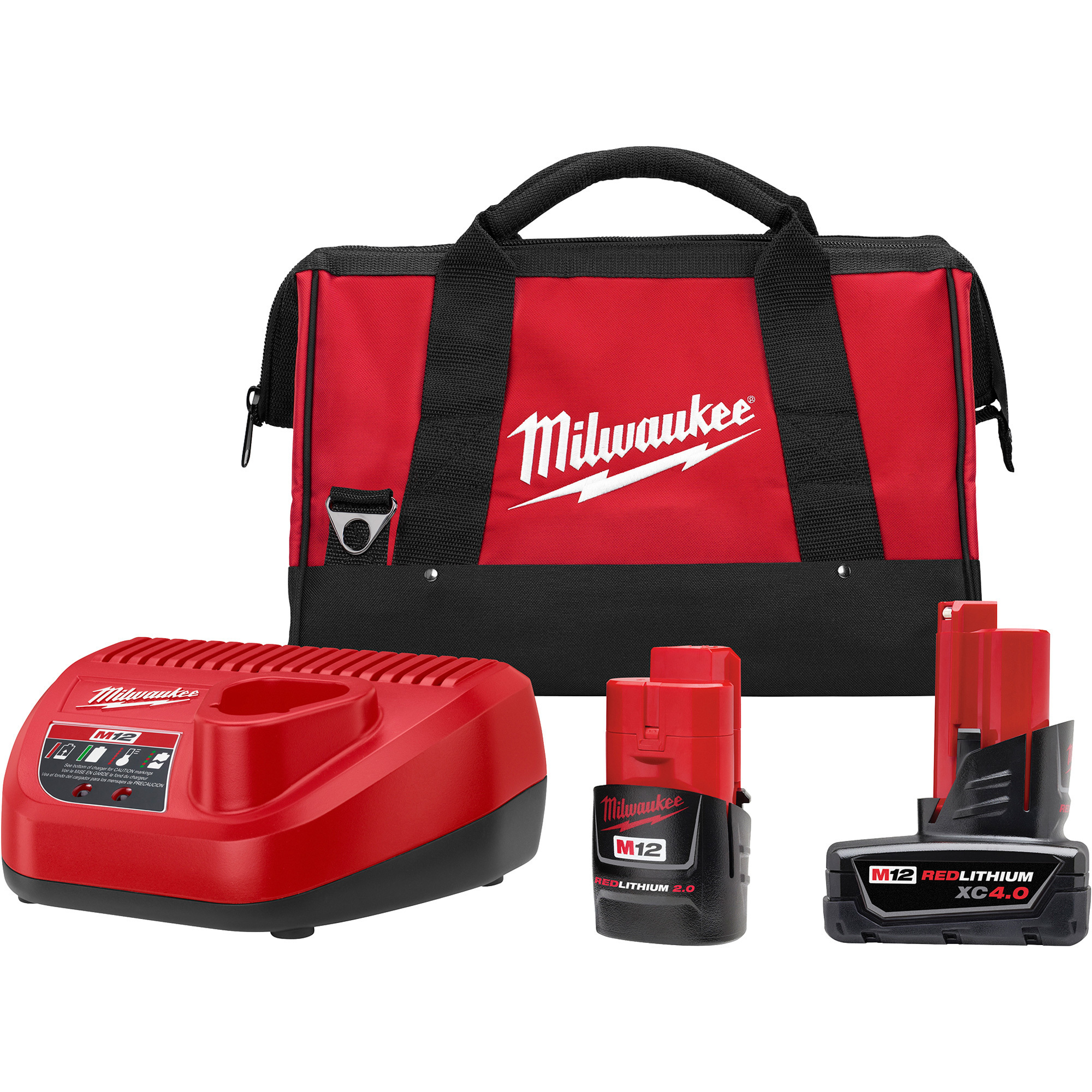 Milwaukee M12 12-Volt Lithium-Ion XC Battery Pack 4.0 Ah and Charger  Starter Kit 