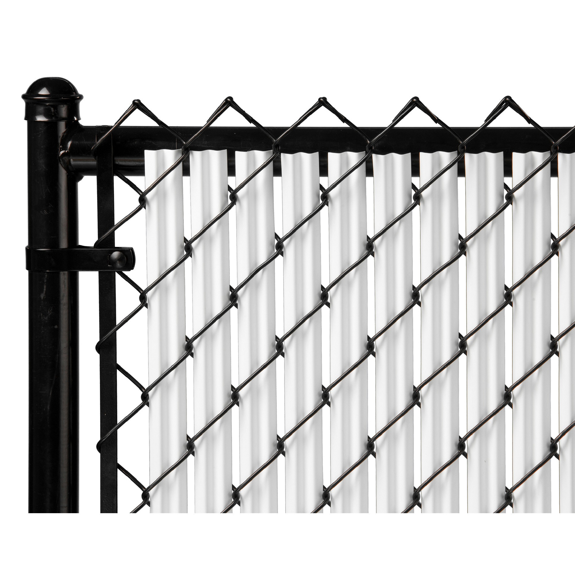 Slats With Rope Ridged Slats 6ft. Vertical Privacy Slats, 82-Pc. Set, White, Covers 10 ...