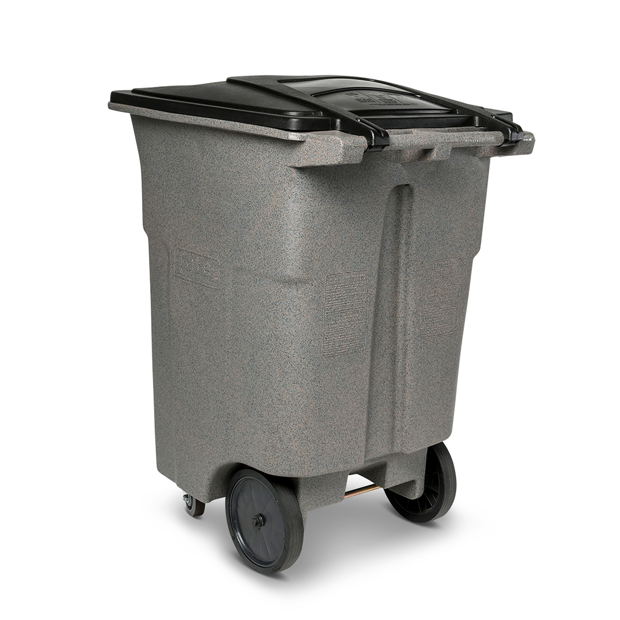Toter 4-Wheel Trash Can with Lid, Graystone, 96-Gallon