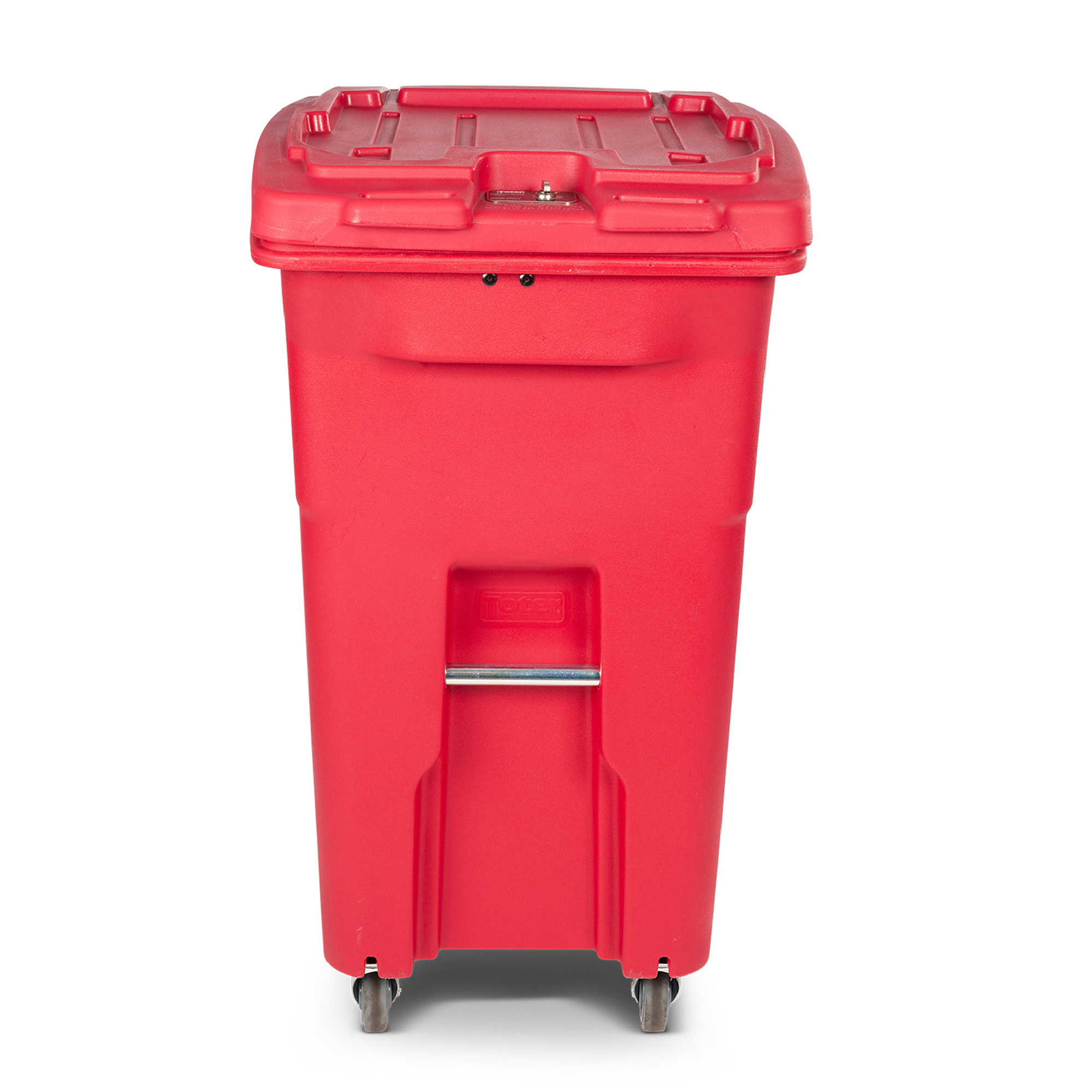 Toter RMC96-00RED Red 96 Gallon Rectangular Wheeled Medical Waste Cart