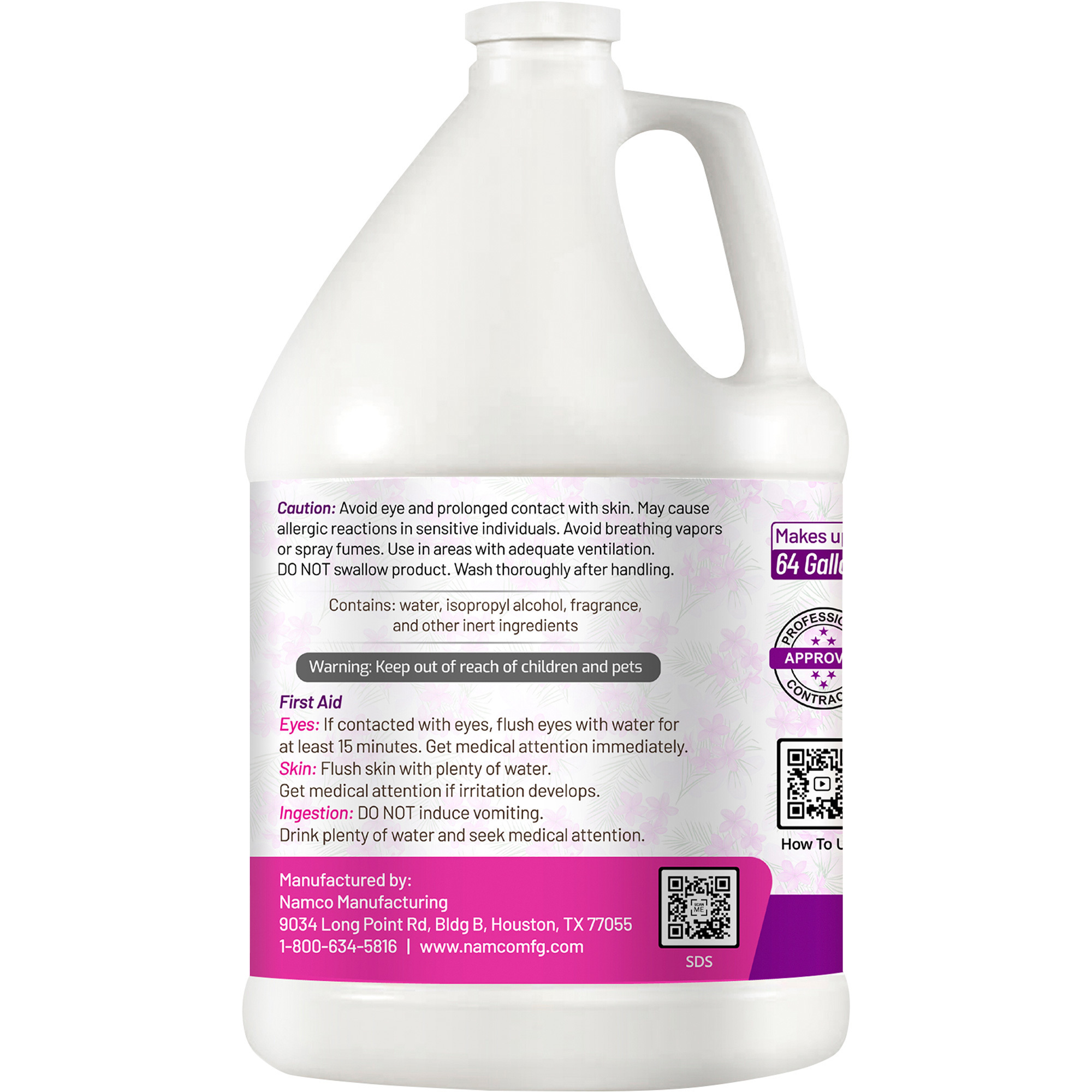 Namco Carpet and Room Deodorizer — Plumeria Scent, (4) 1Gallon Bottles