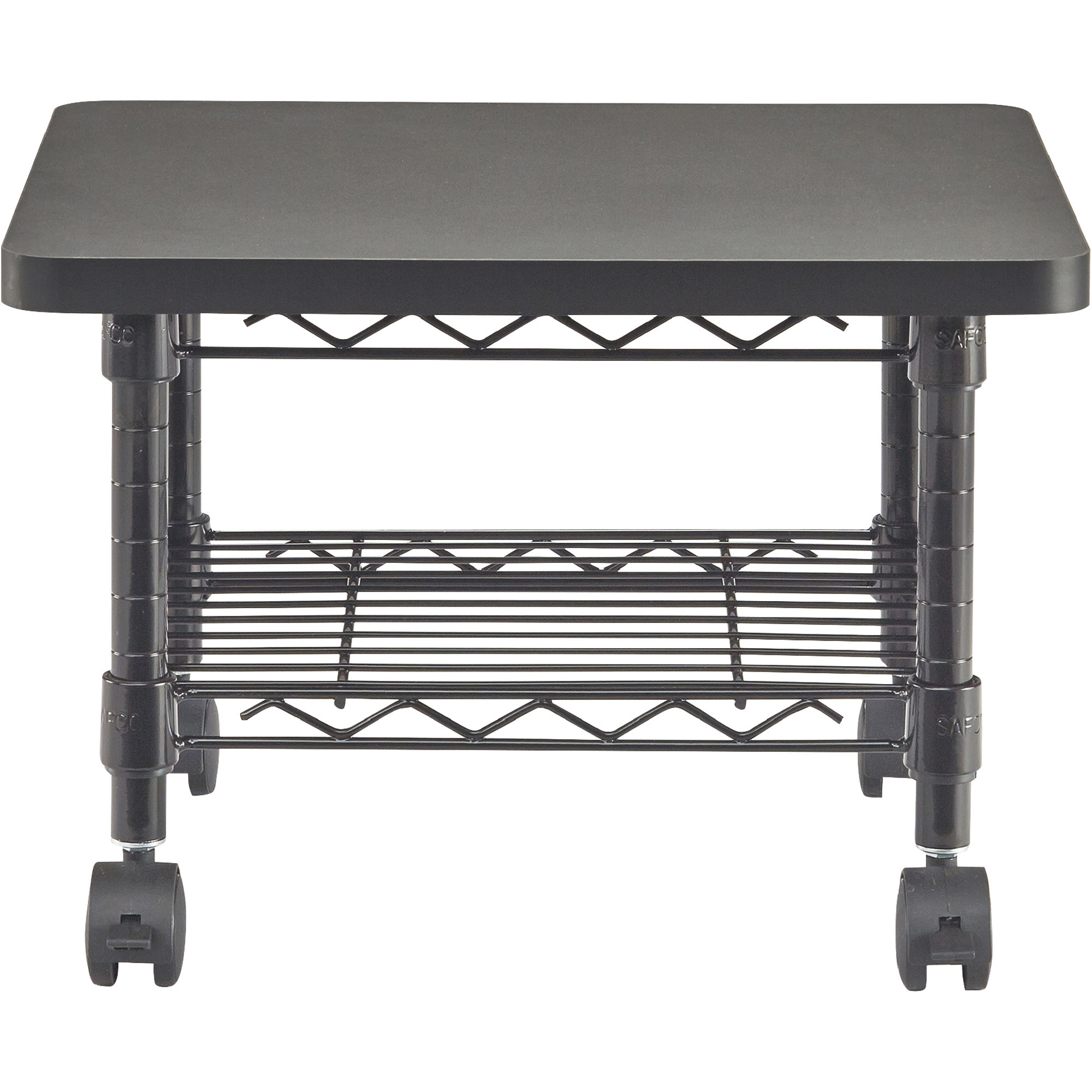 Safco Under Desk Printer/Fax Mobile Stand, Black, 19in.W x 16in.D x 13 1/2in.H, Model# 5206BL