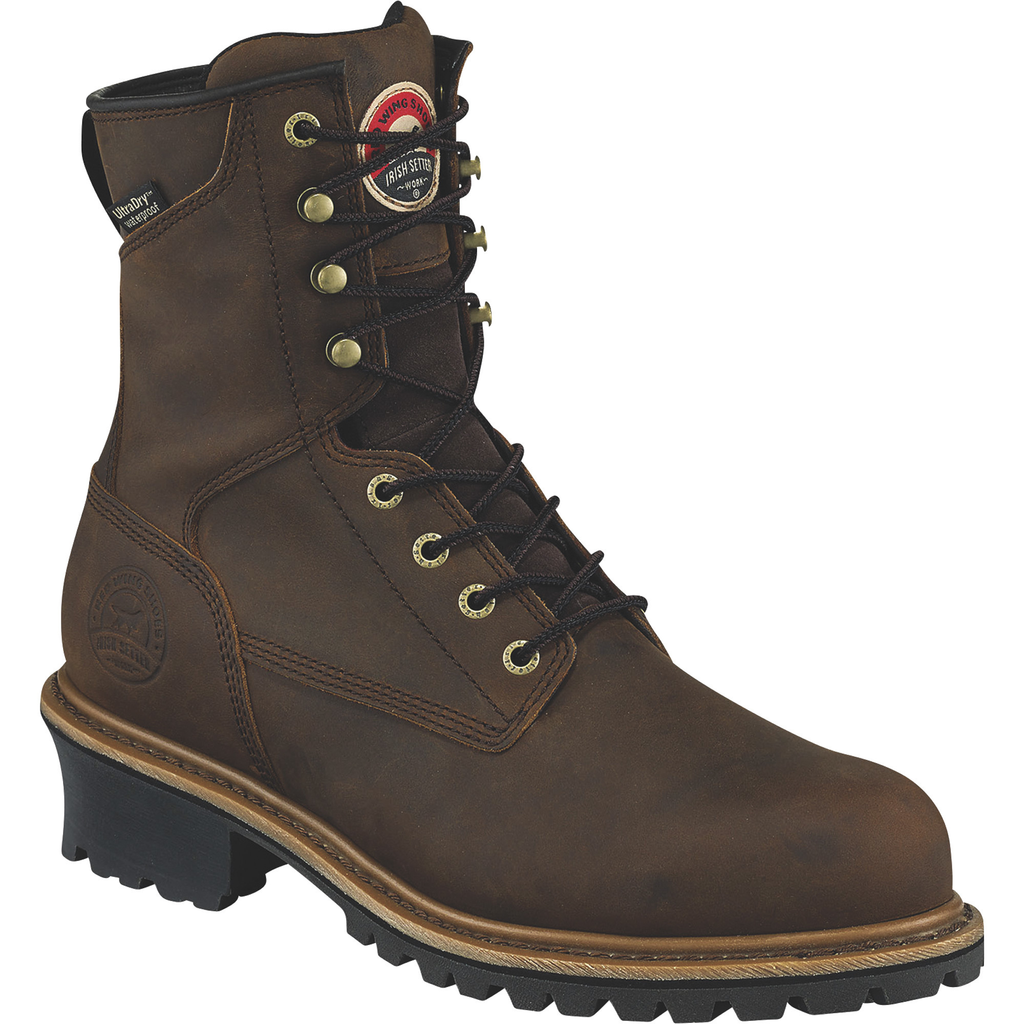 Irish Setter by Red Wing Men s 8in. Mesabi Steel Toe Logger Boots Brown Size 8 Model 83834 Northern Tool