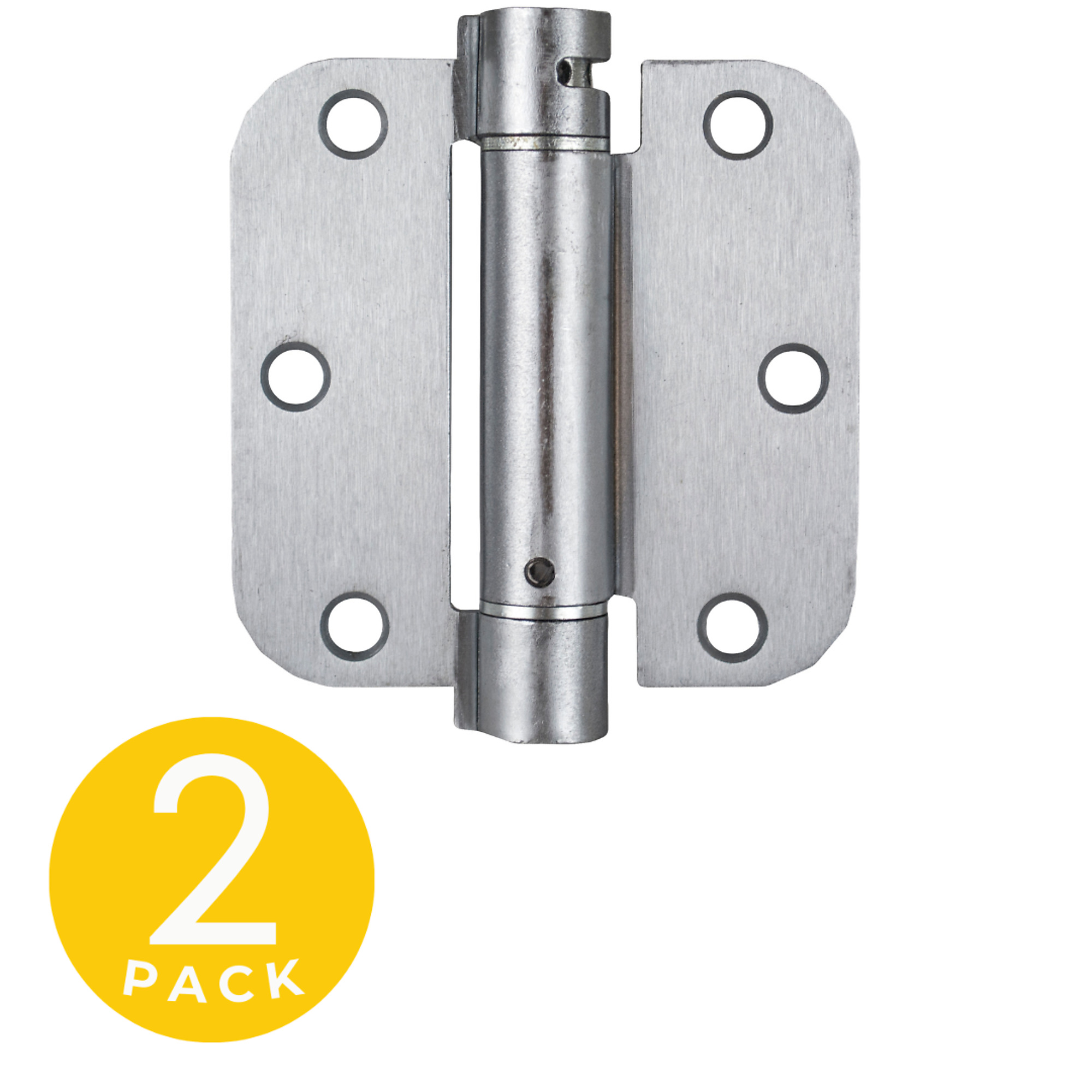 Global Door Controls CPS3535 Series Commercial Full Mortise Spring Hinge, 2-Pk, Dull Chrome, 3.5in. x 3.5in., Model# CPS3535-5/8-26D-M