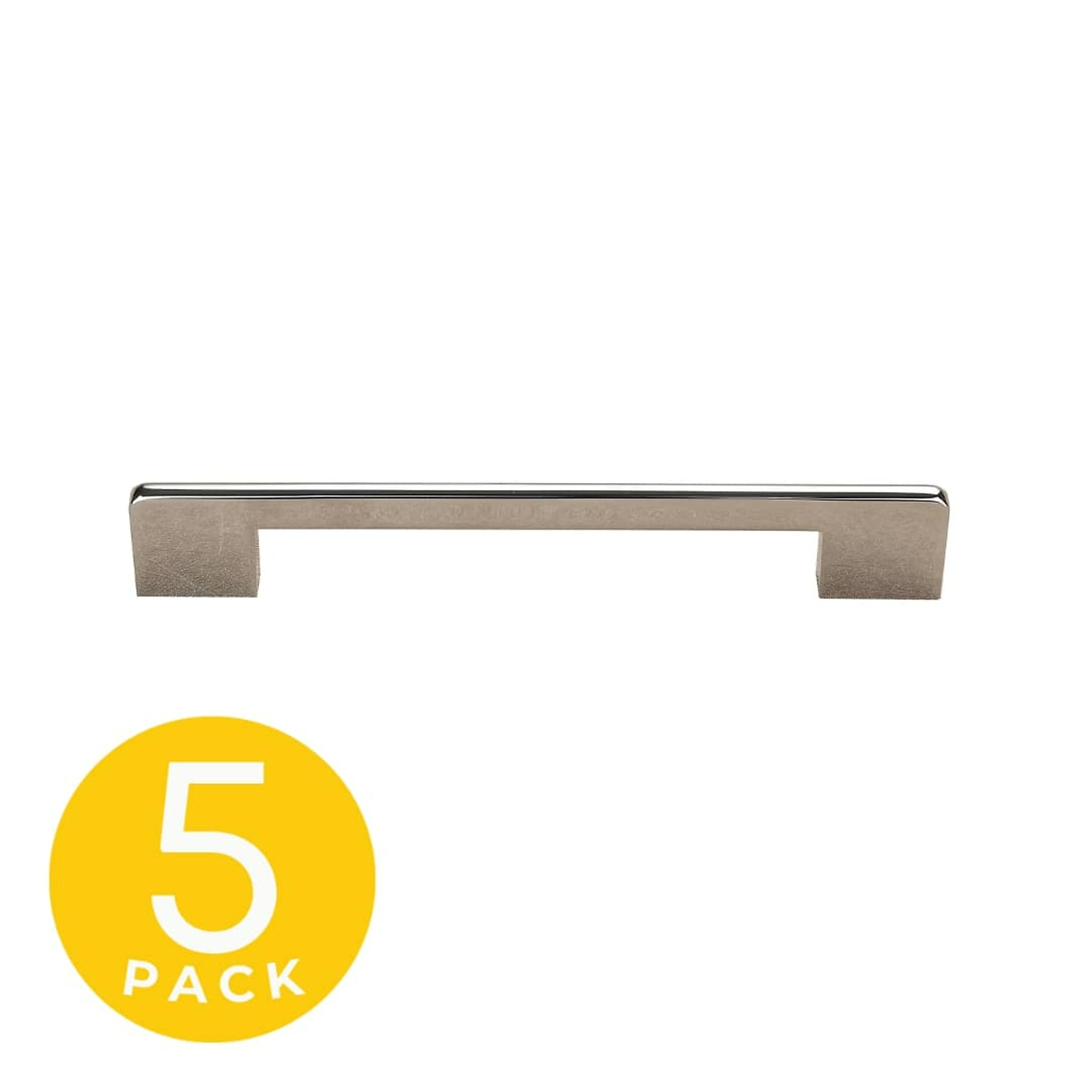 Sapphire Slim Series Modern Cabinet Handle/Pull — 6 1/4in. Center-to-Center, Polished Chrome, 5-Pack, Model# SP-2007-160-CP-5