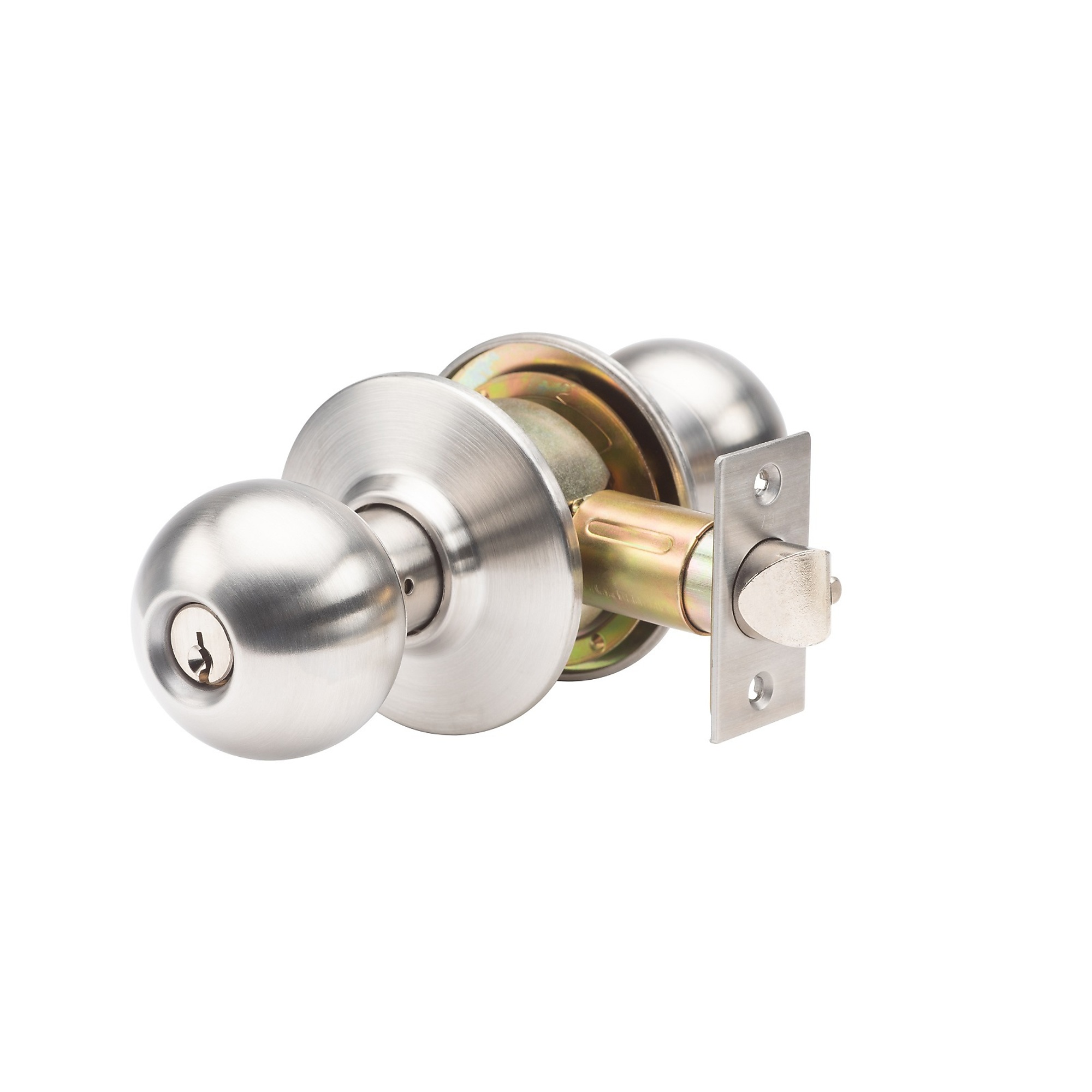Trans-Atlantic SVB Series Standard Duty Commercial Cylindrical Storeroom Door Knob with Lock — Stainless Steel, Grade 2, Model# DL-SVB80-US32D