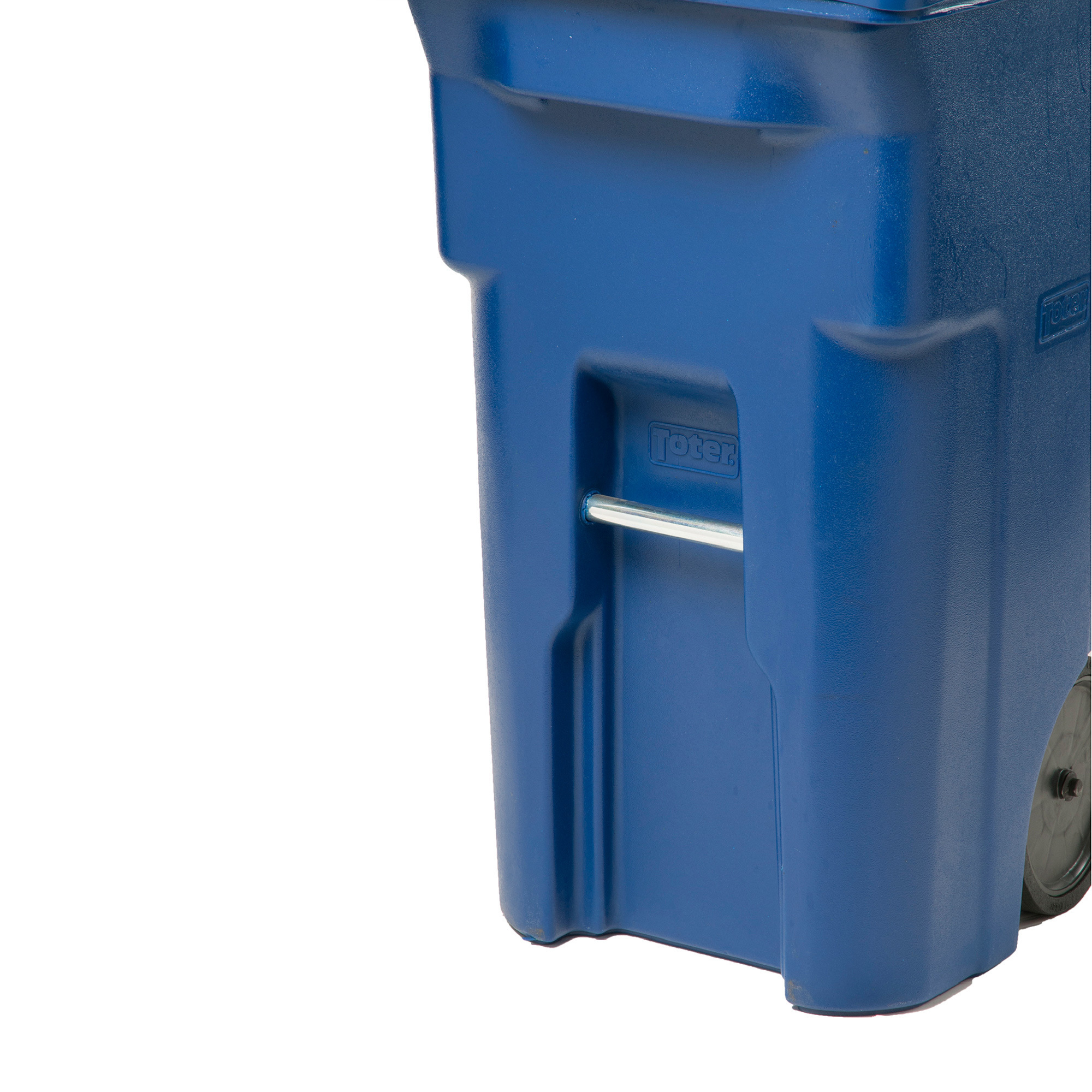 Toter 64 Gal. Blue Recycling Container with Wheels and Lid 