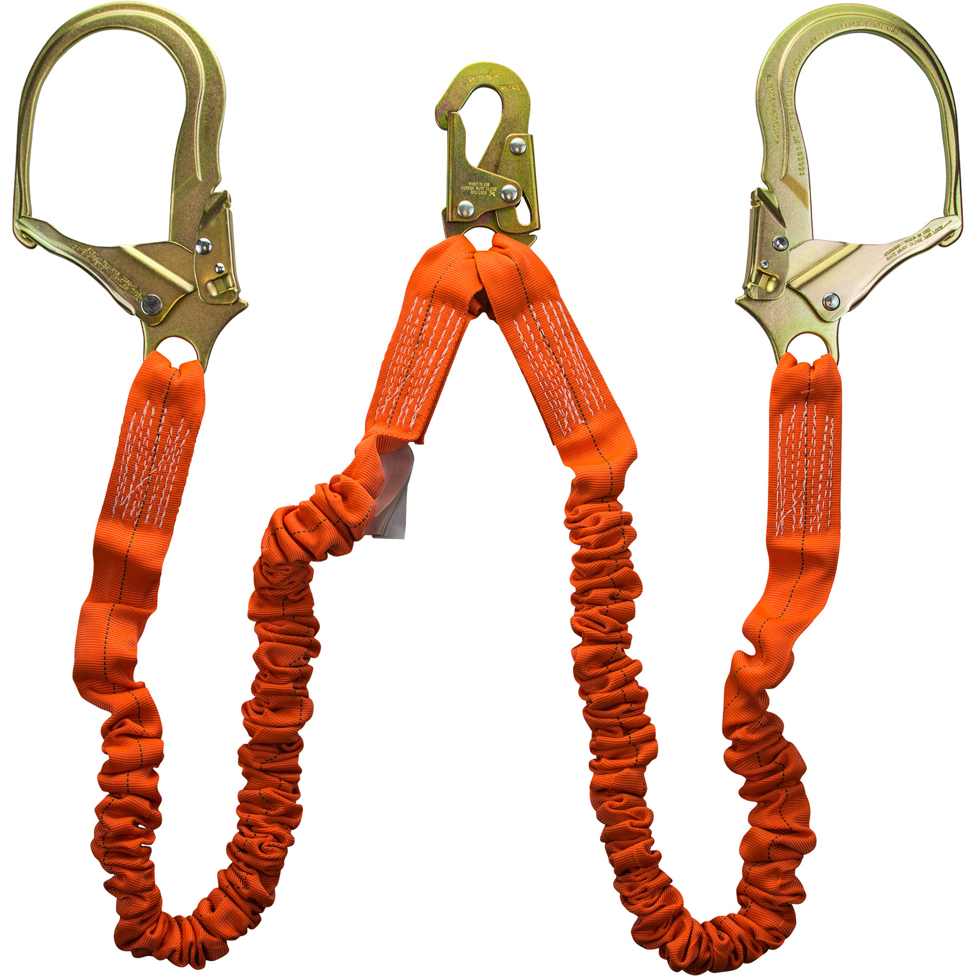 Guardian Fall Protection Internal Shock Lanyard, Double Leg, Model# 01298