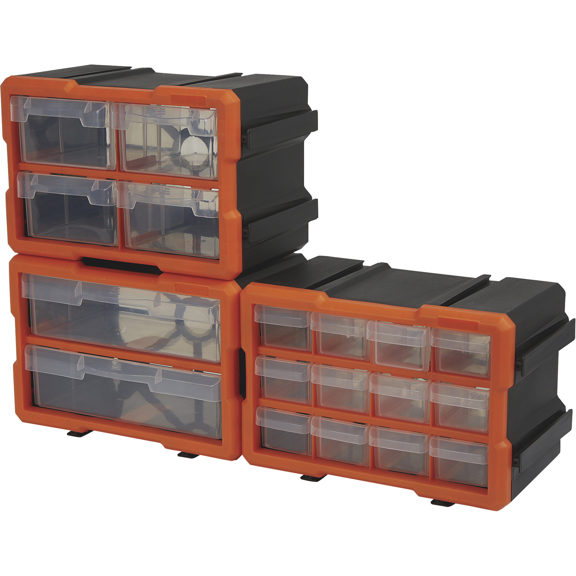 X-Space 4-Drawer Portable Storage Box — 15 11/16in.W x 7 11/16in.D x 11  7/32in.H