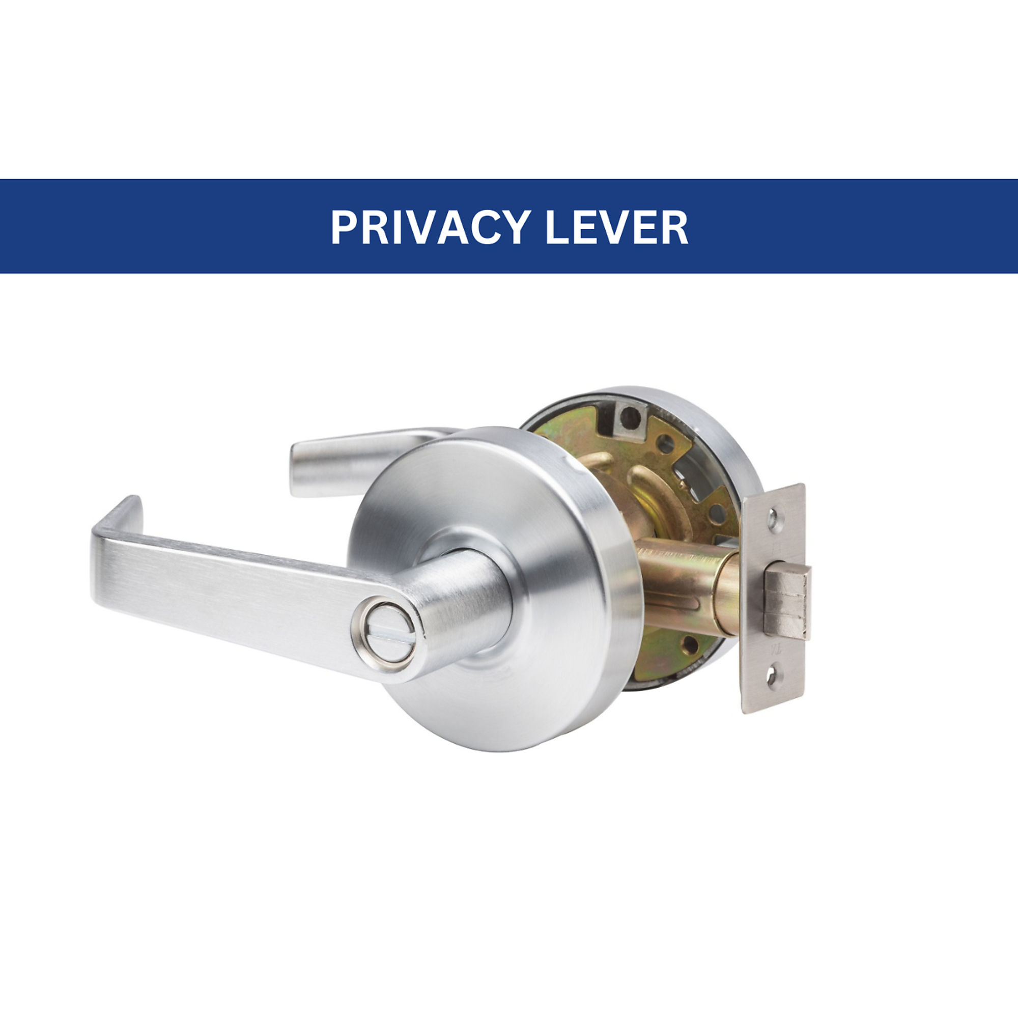 Trans Atlantic Global Door Controls Eiffel Standard Duty Cylindrical Privacy Door Handle — Brushed Chrome, Grade 2, ADA Compliant, Model# GAL-1140L-R-626