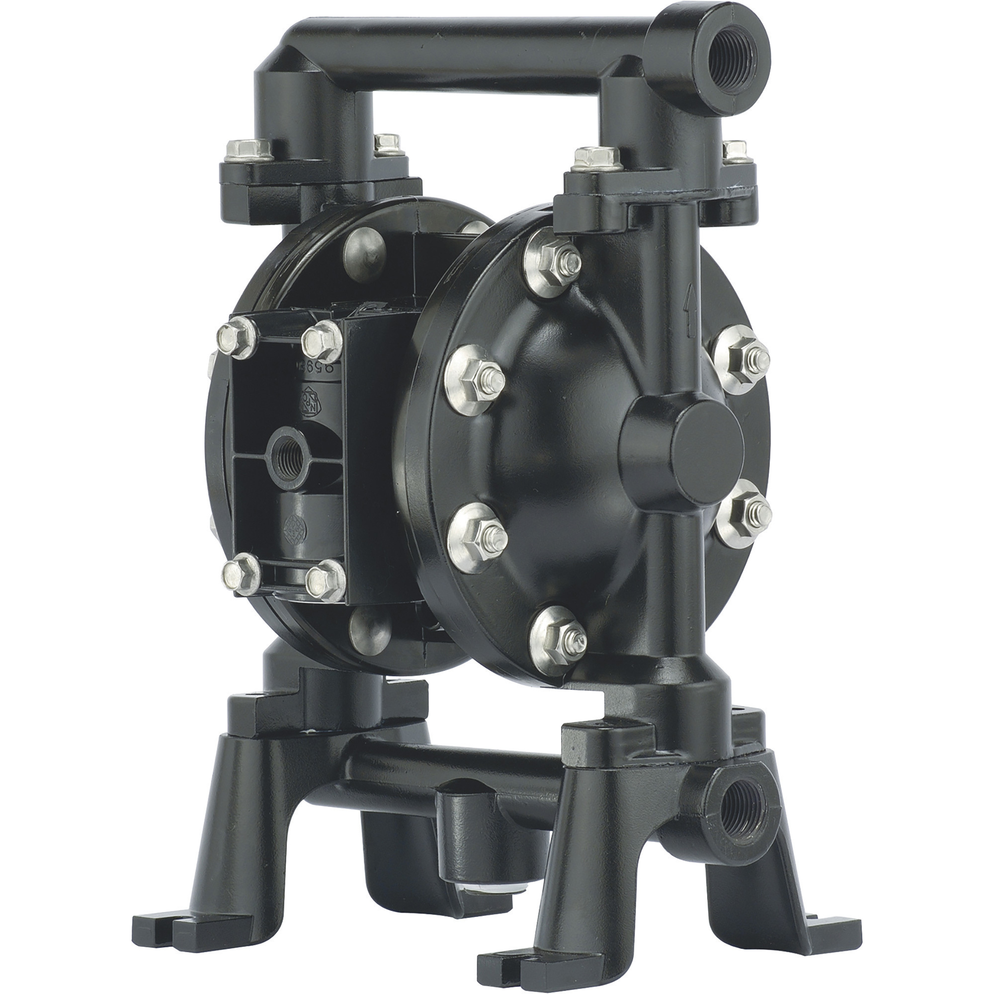 Ingersoll Rand Air-Operated Aluminum Double Diaphragm Pump, 12 GPM, 1/2in. Inlet and Outlet, Model# PD05A-AAS-FTT-B