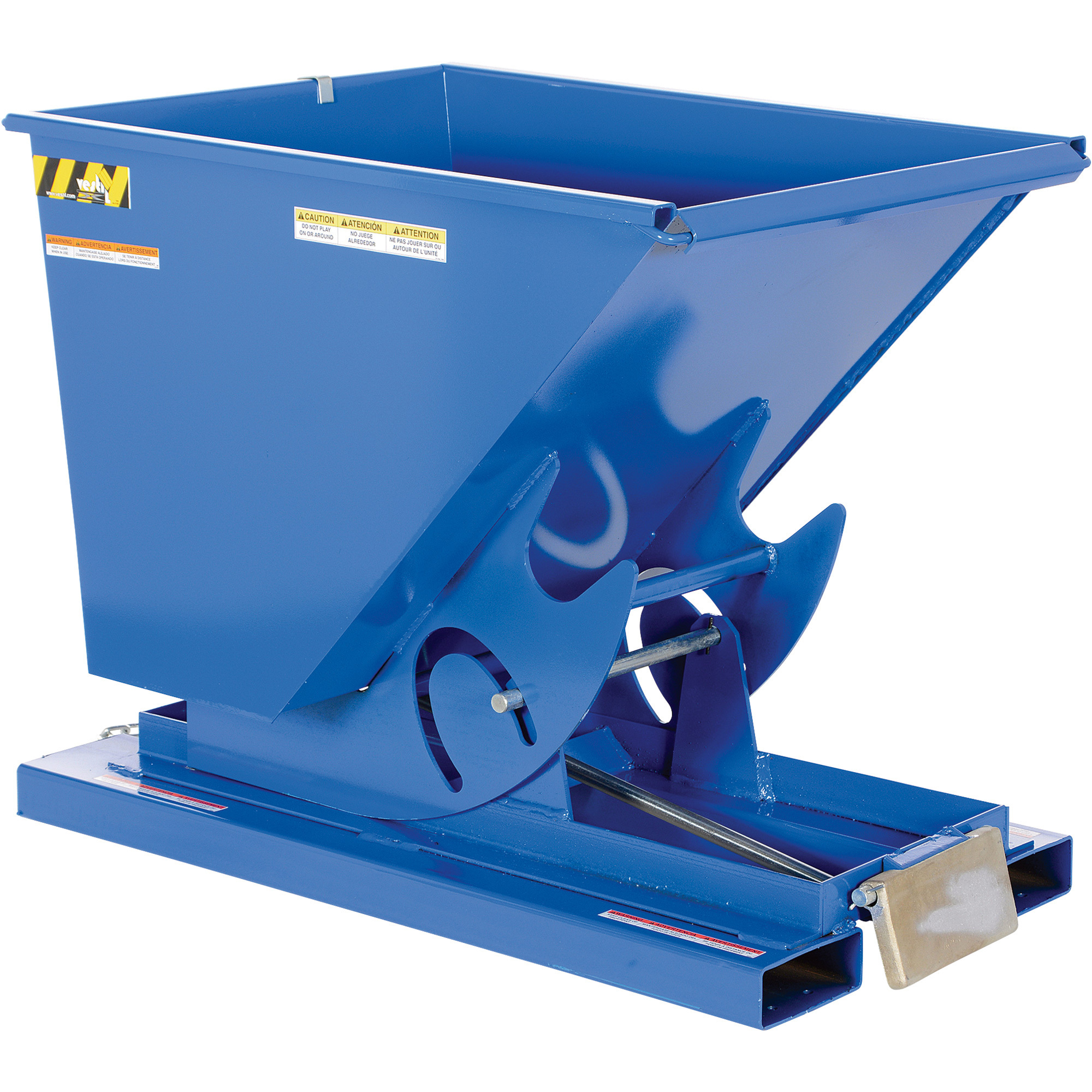 Vestil Self-Dumping Steel Hopper, Bumper Release, 6,000-lb. Capacity, 1 ...