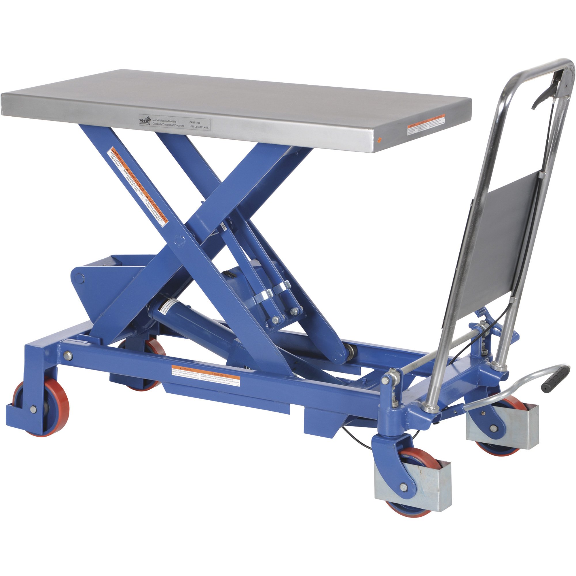 Vestil Hydraulic Elevating Scissor Cart with Manual Power